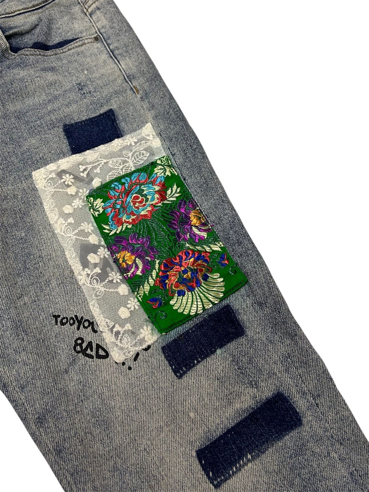 Japanese Brand × Vintage Vintage Japanese Denim Mad Punk Patches Jeans Size US 28 / EU 44 - 5 Thumbnail