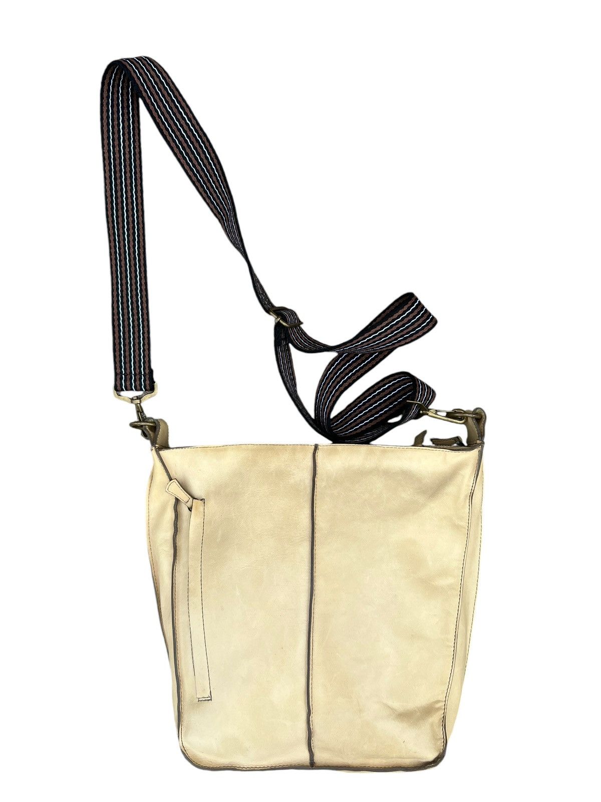 Leather Vintage B. Stuff Japan Patina Leather Sling Bag Size ONE SIZE - 7 Thumbnail