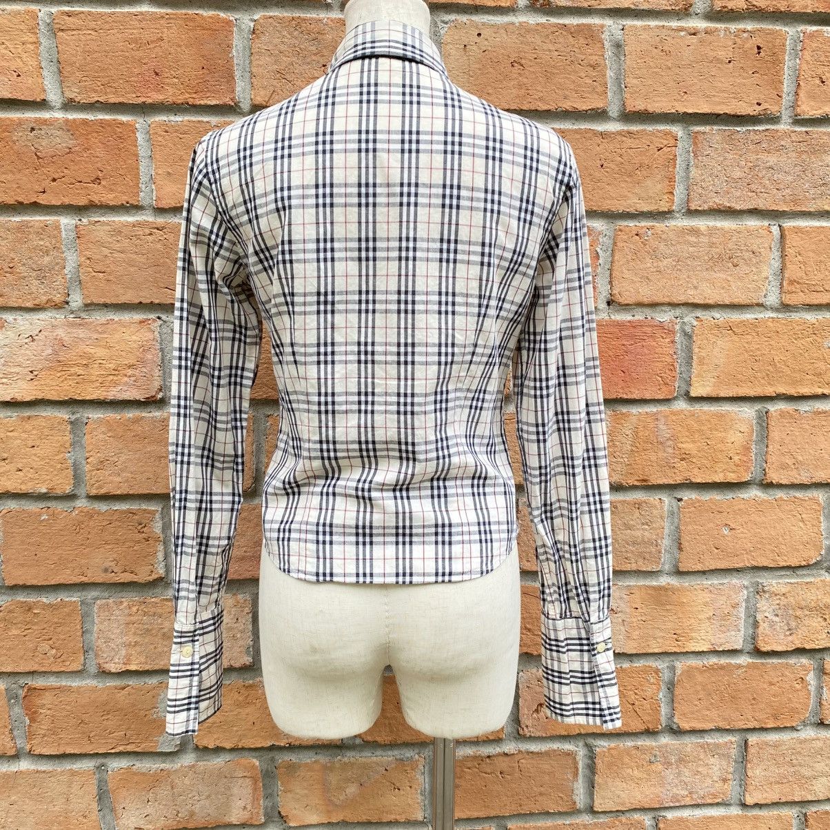 Burberry Burberry White Soft Novacheck Shirt Size S / US 4 / IT 40 - 2 Thumbnail