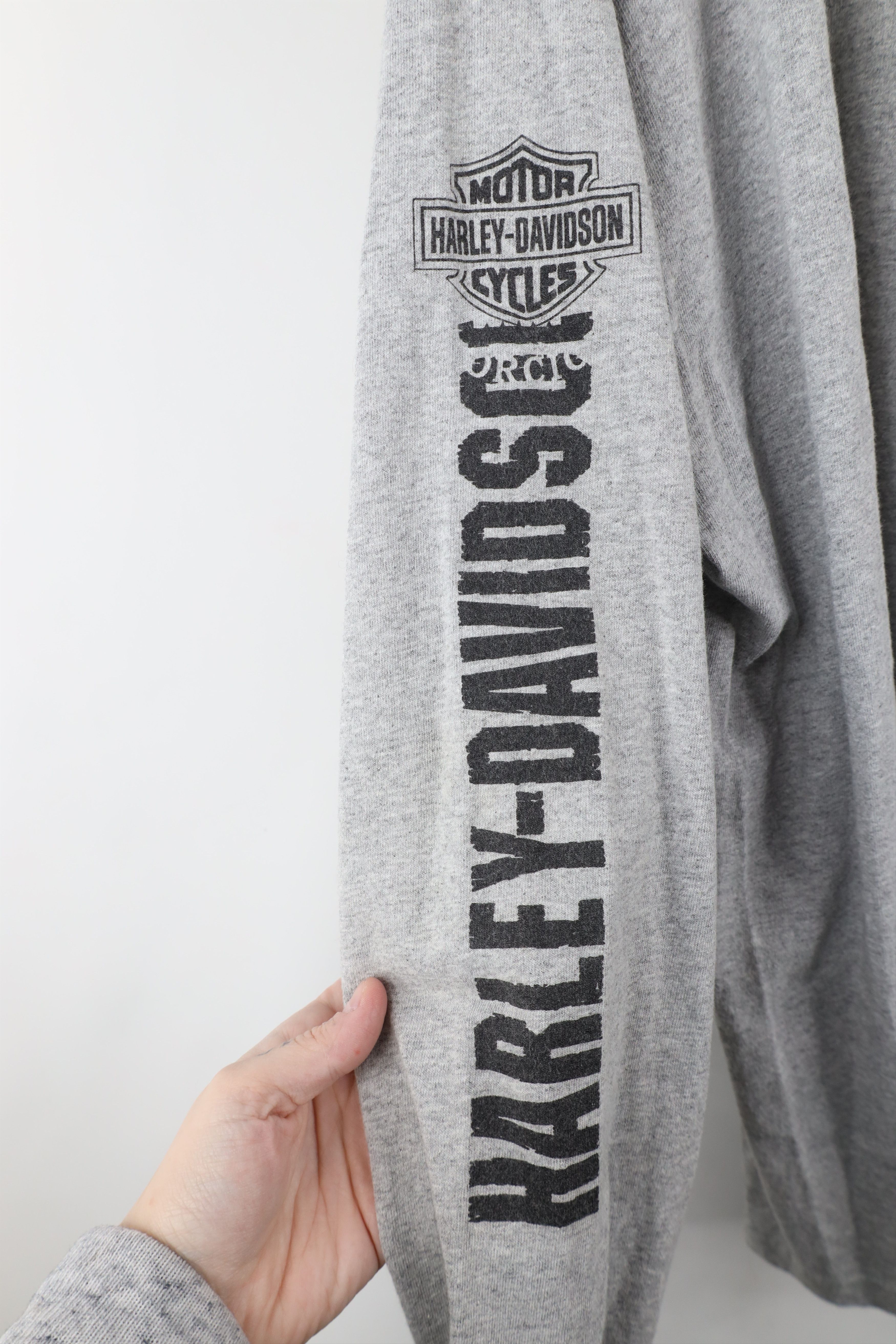 Harley Davidson × Vintage Vintage Y2K Harley Davidson Mexico Long Sleeve T-Shirt Gray Size US XL / EU 56 / 4 - 6 Thumbnail