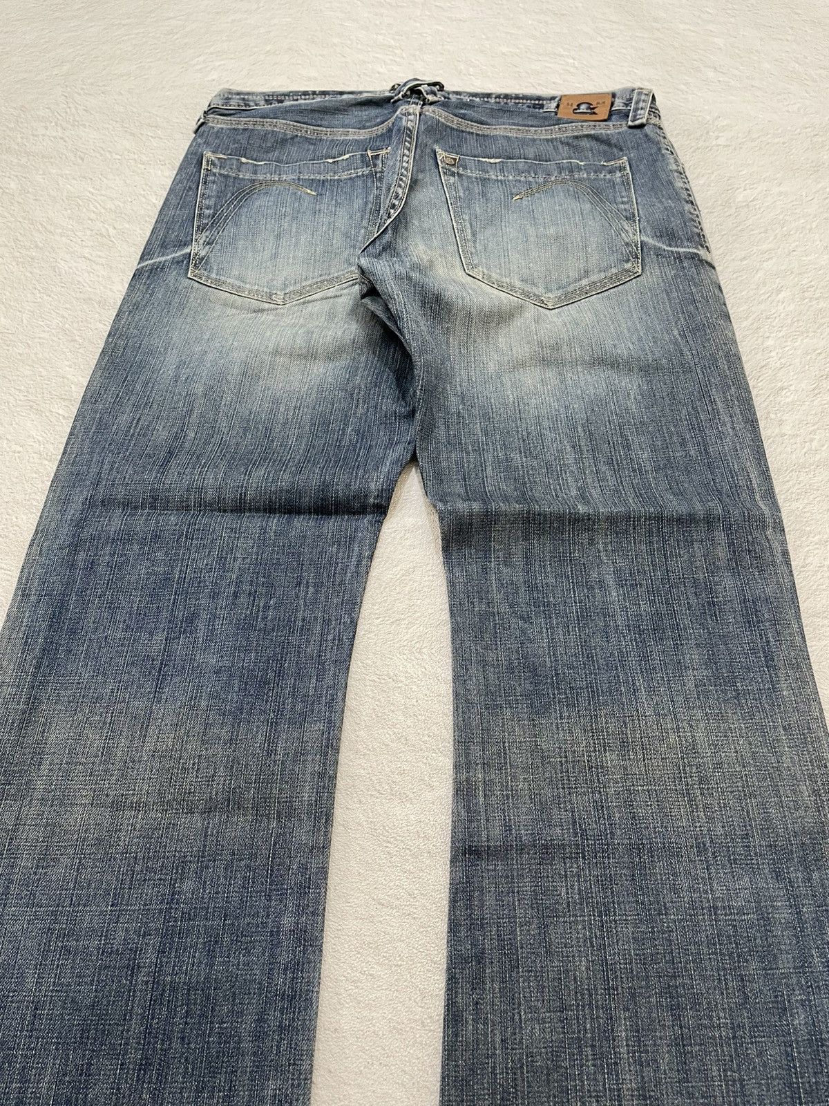 Japanese Brand 2000s Zara Button Fly Denim Baggy Jeans Y2K Size US 33 - 4 Thumbnail