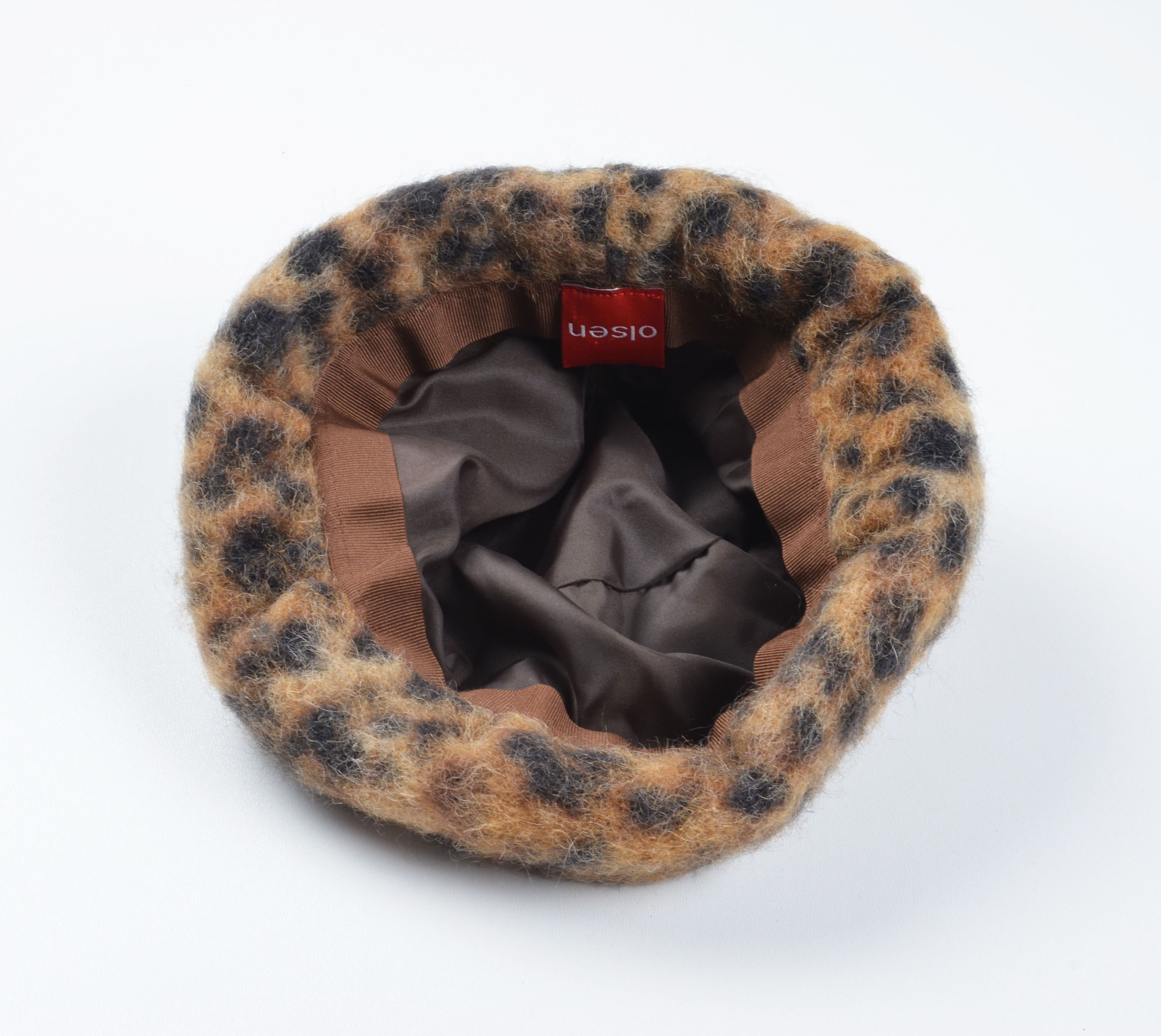 Other Olsen Leopard Fuzzy Bucket Hat Soft Wool Alpaka Blend Y2K Size ONE SIZE - 3 Thumbnail