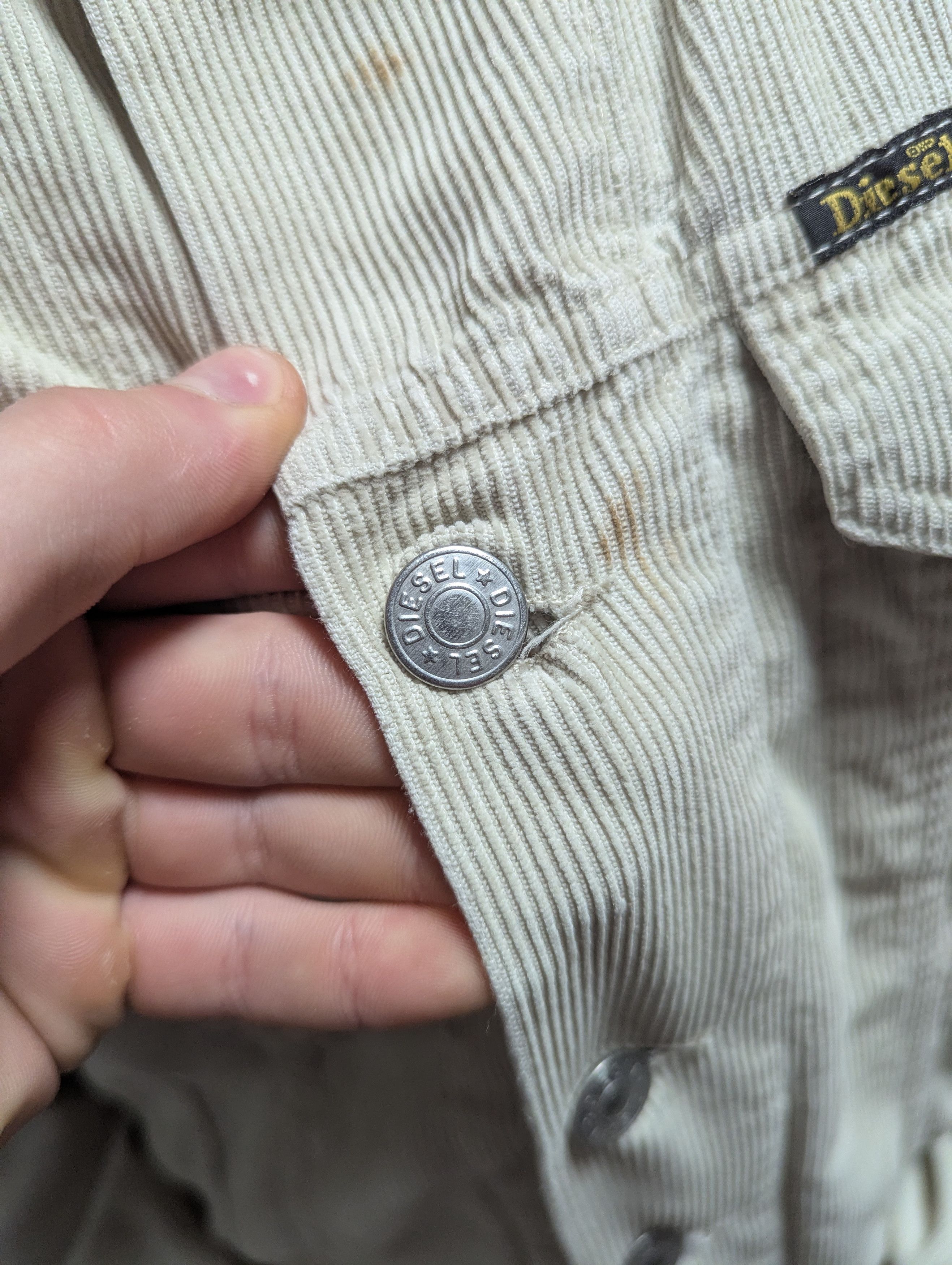 Diesel 90s Diesel Industry Cream Corduroy Trucker Jacket Boxy Fit Size US M / EU 48-50 / 2 - 10 Thumbnail