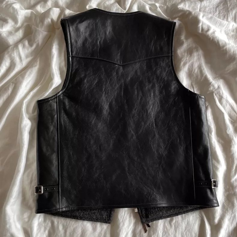 The Real McCoy's The Real McCoys Sise36 BUCO LEATHER ALPACA Vest Size US M / EU 48-50 / 2 - 4 Thumbnail