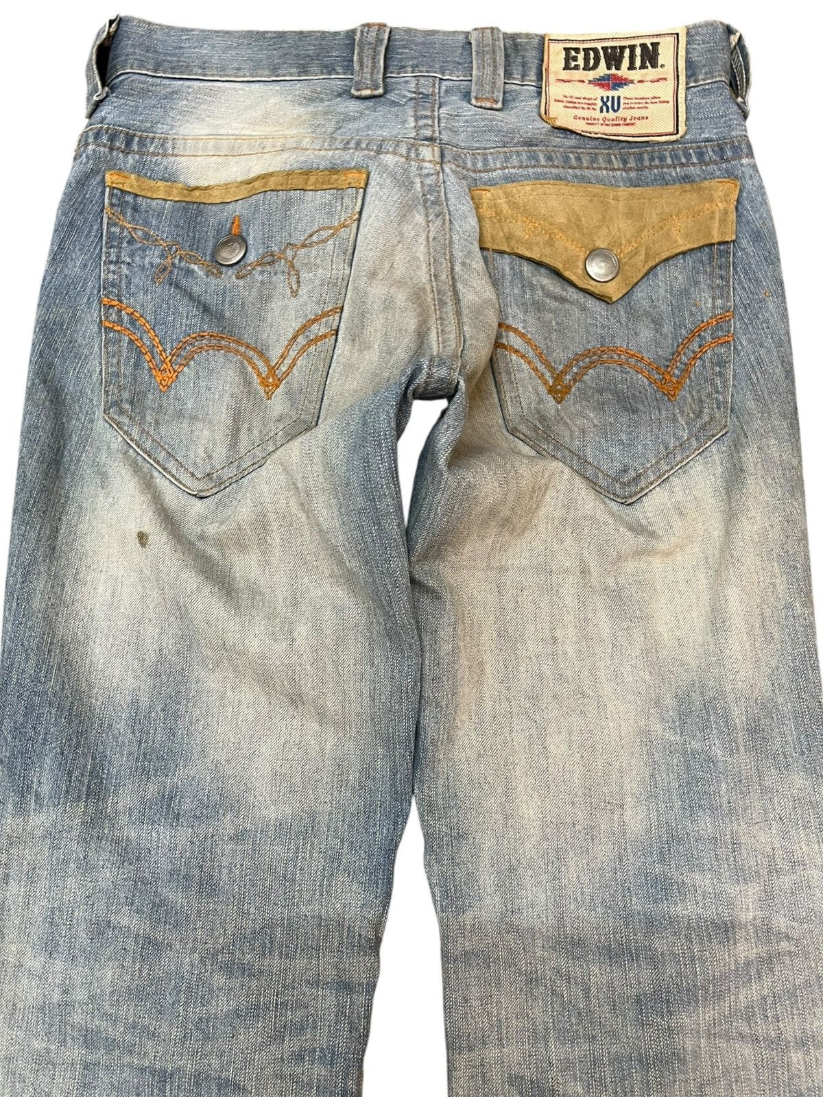Beauty Beast × Edwin Vintahe Edwin XV Flare Faded Mudwash Denim Size US 30 / EU 46 - 7 Thumbnail