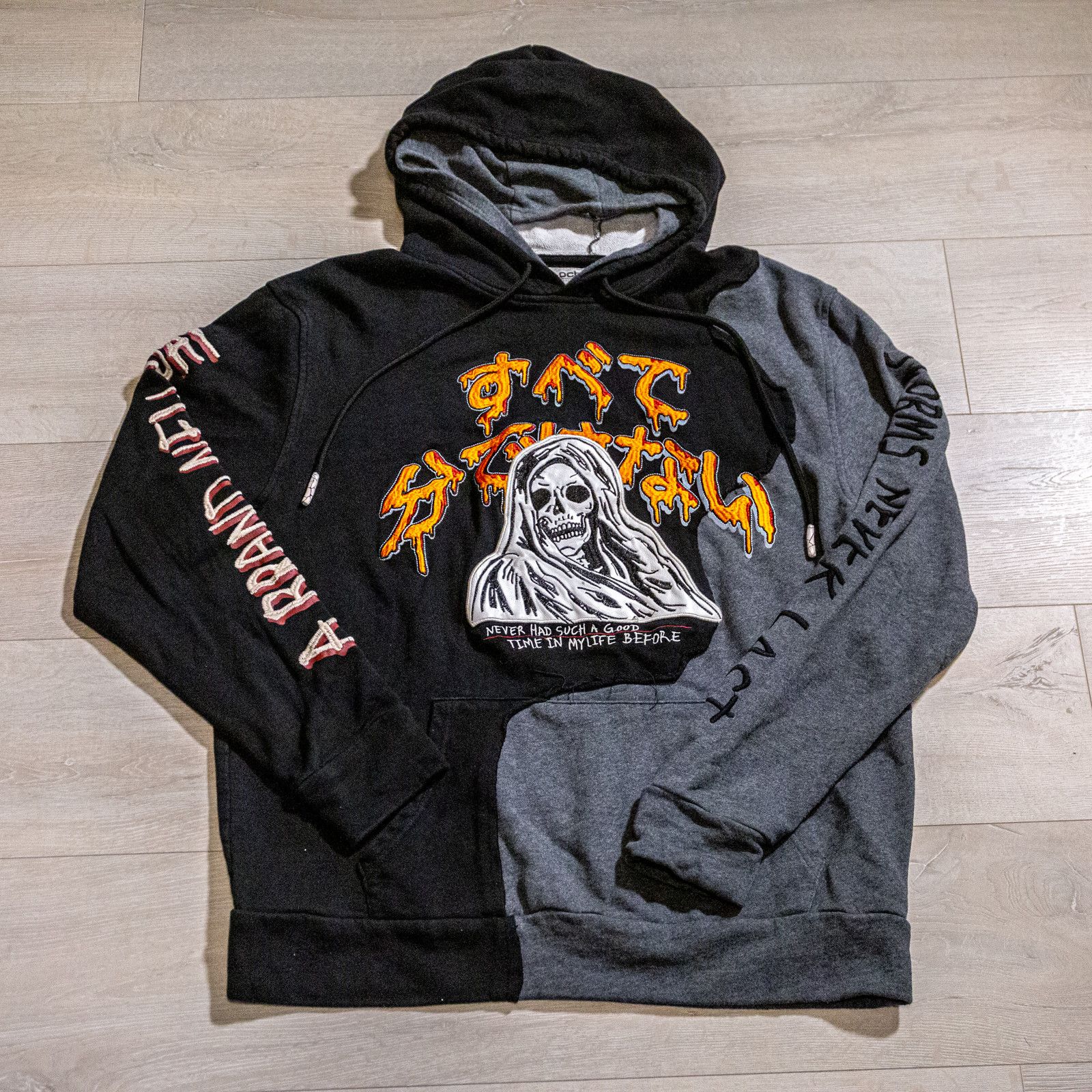 Other “Storms never last” Skeleton hoodie (black/gray) Size US XL / EU 56 / 4 - 1 Thumbnail