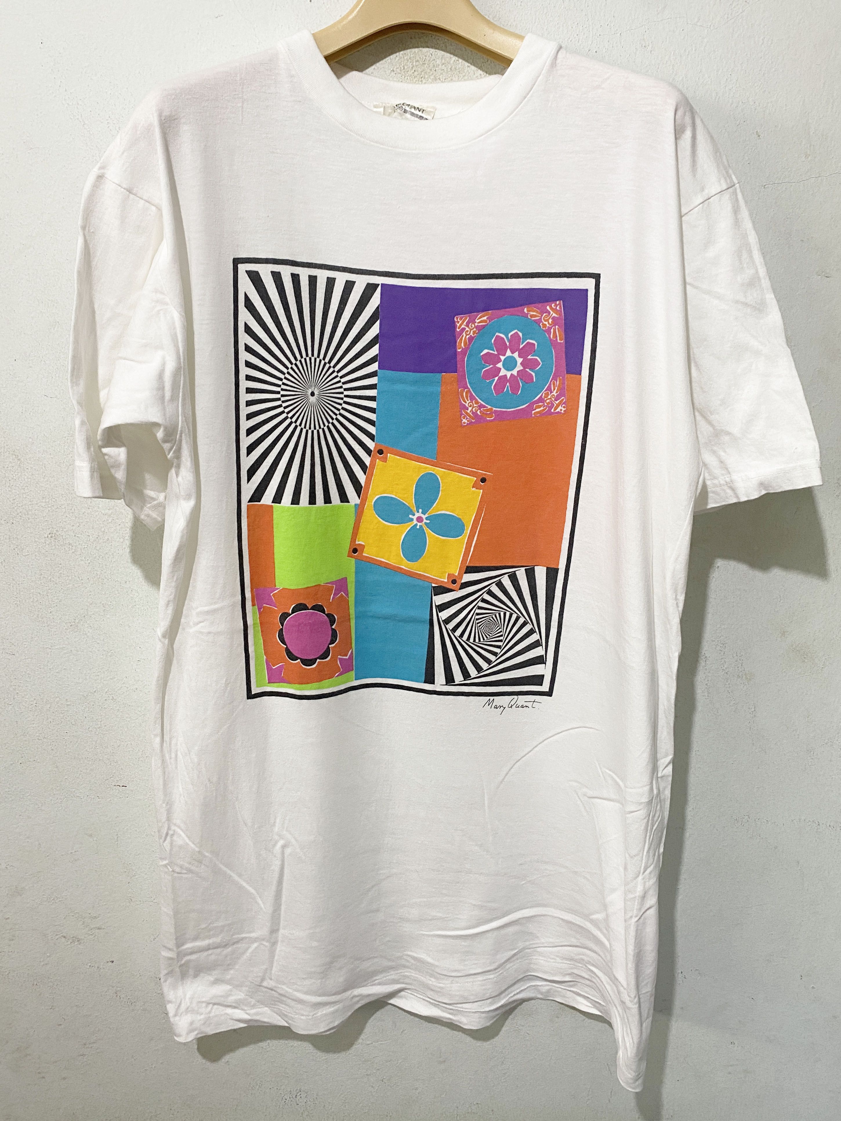 image of Art x Vintage Mary Quant Designer Shirt in White, Men's (Size Large)
