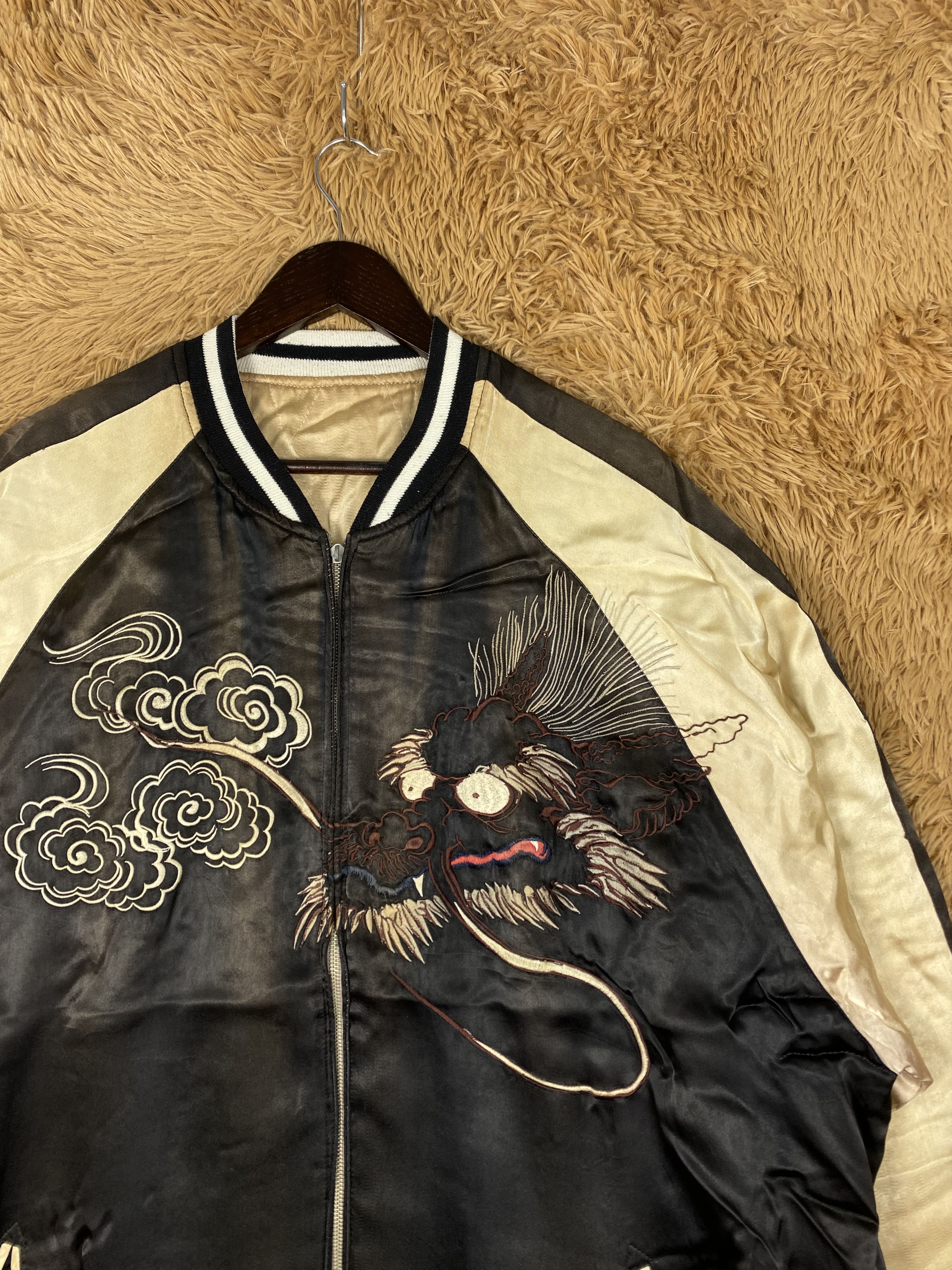 Japanese Brand Vintage Sukajan Dragon Art Varsity Jacket DJ0502 Size US XL / EU 56 / 4 - 3 Thumbnail