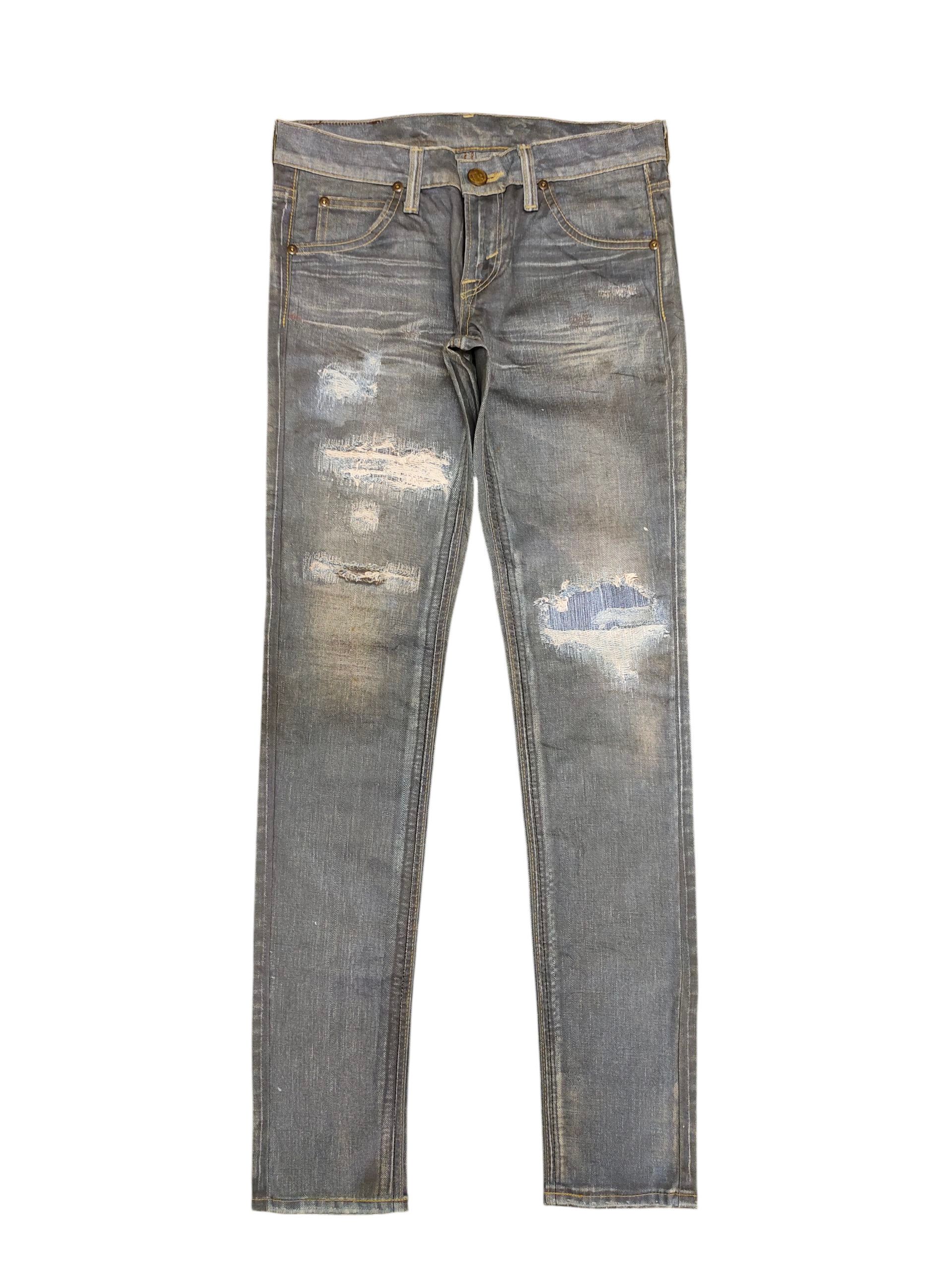 Vintage Lee Pre Organic Printed Denim Pants Margiela Style