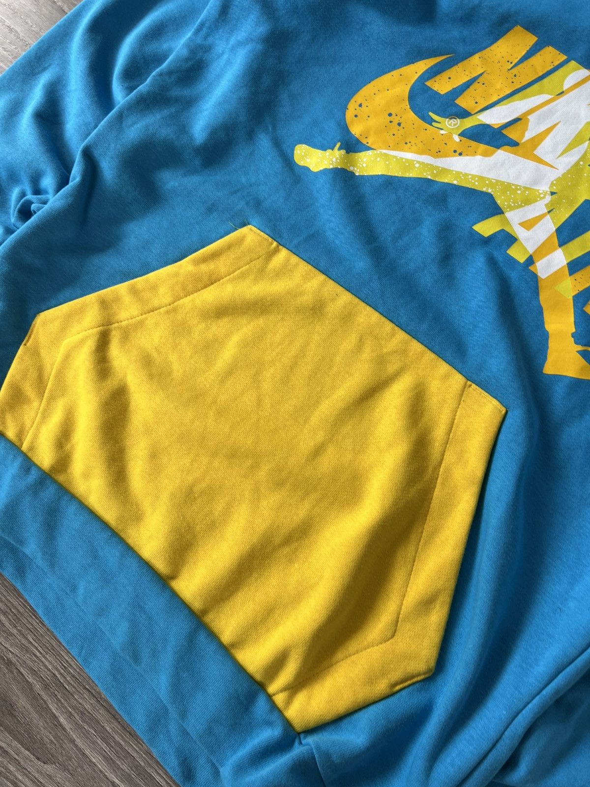Jordan Brand Nike Air Jordan Jumpman Big Logo Blue/Yellow Patriot Hoodie Size US M / EU 48-50 / 2 - 9 Thumbnail