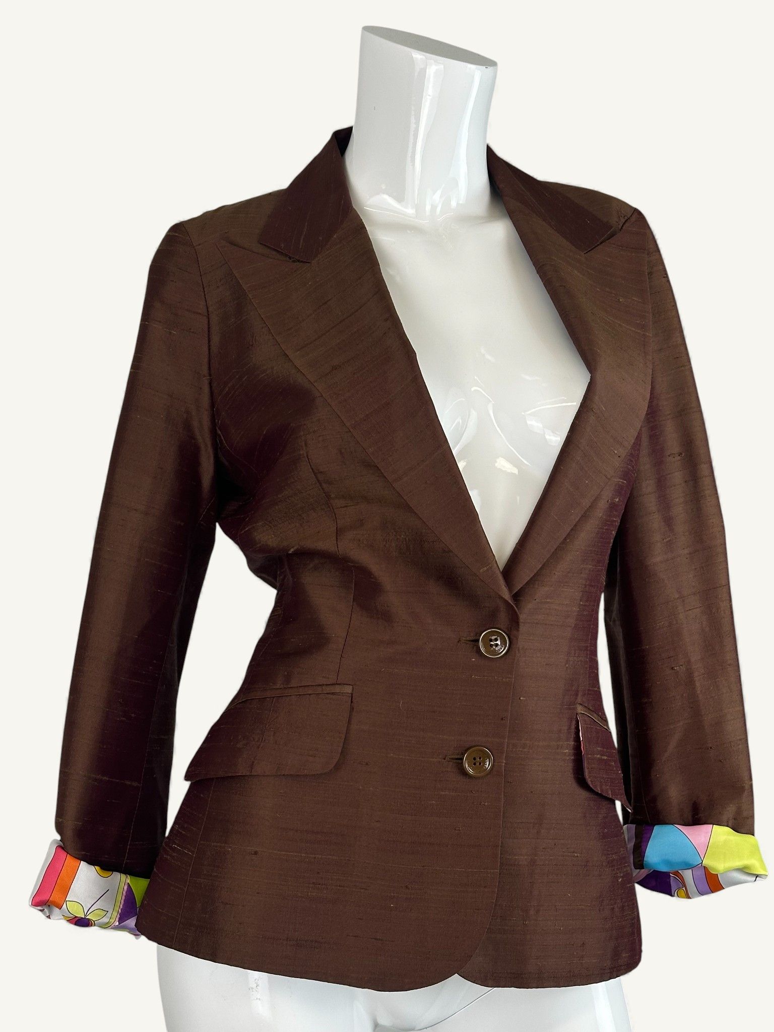 Dolce & Gabbana Dolce & Gabbana Silk-Lined Brown Blazer Size M / US 6-8 / IT 42-44 - 2 Thumbnail