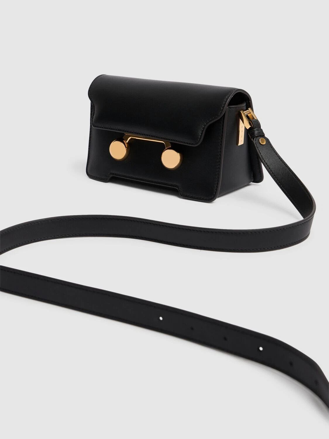 Marni MARNI Trunkaroo Mini Black Leather Shoulder Bag New Size ONE SIZE - 2 Thumbnail