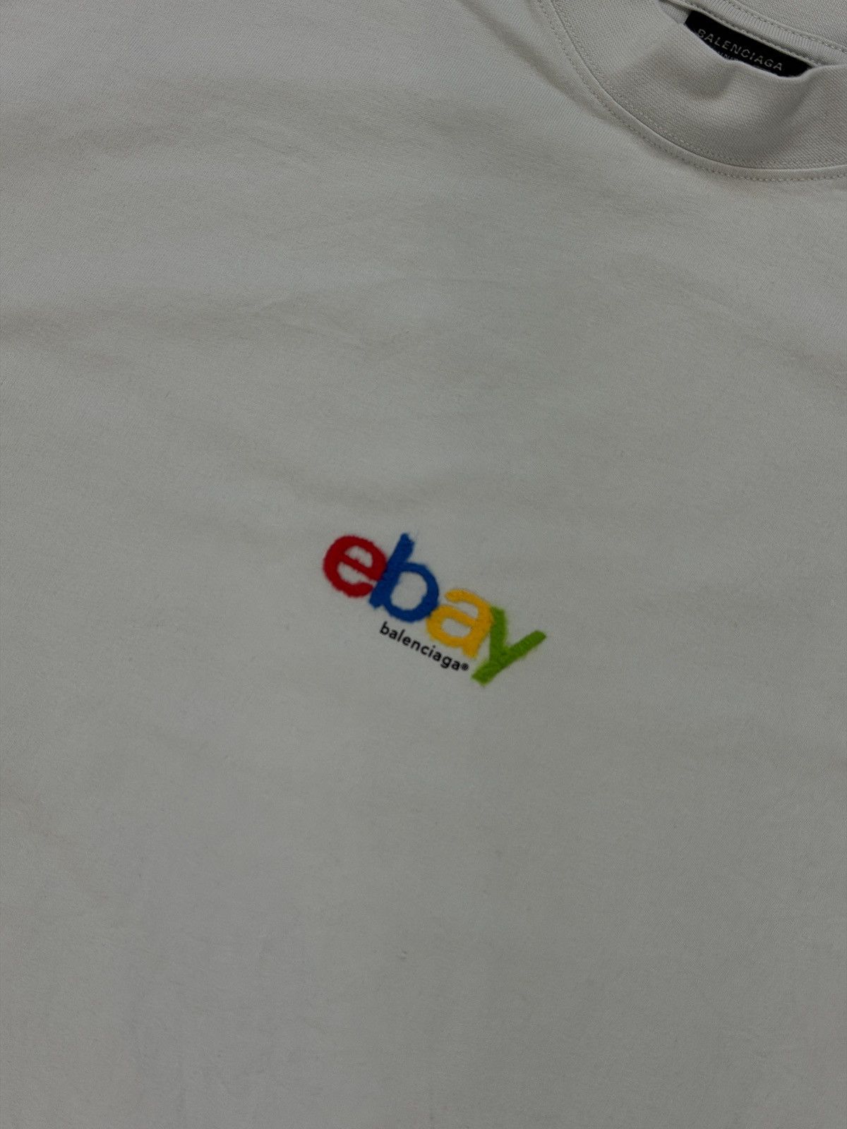 Balenciaga Balenciaga Ebay Embroidery Oversized Beige Tee Shirt Size US M / EU 48-50 / 2 - 4 Thumbnail