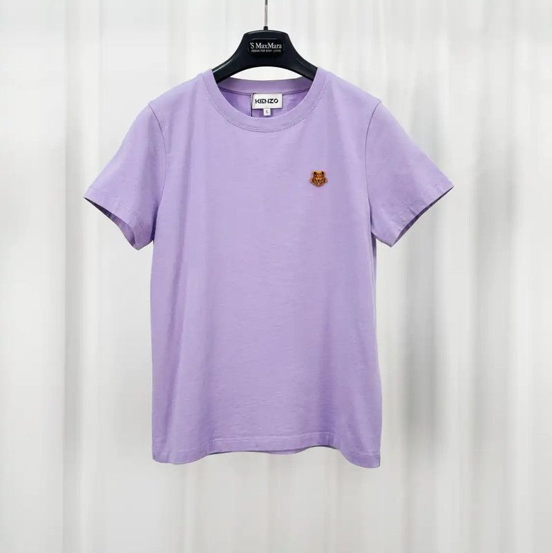 Kenzo KENZO Purple Cotton Tiger Embroidered T-Shirt 0089 Size S / US 4 / IT 40 - 1 Thumbnail