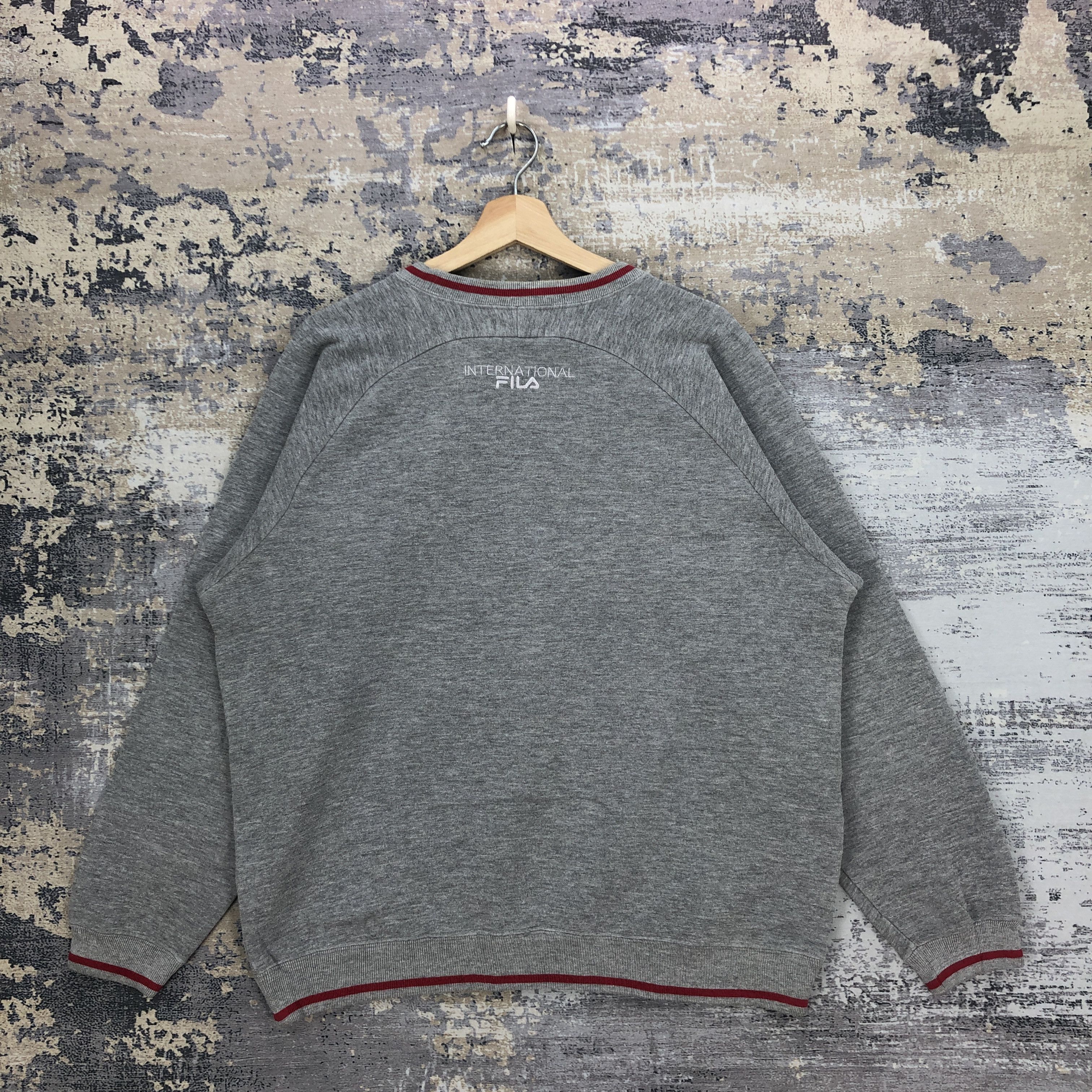 Fila Vintage Y2K Fila Grey Sweater Fila Skate Surfing Sweatshirt Size US L / EU 52-54 / 3 - 2 Thumbnail