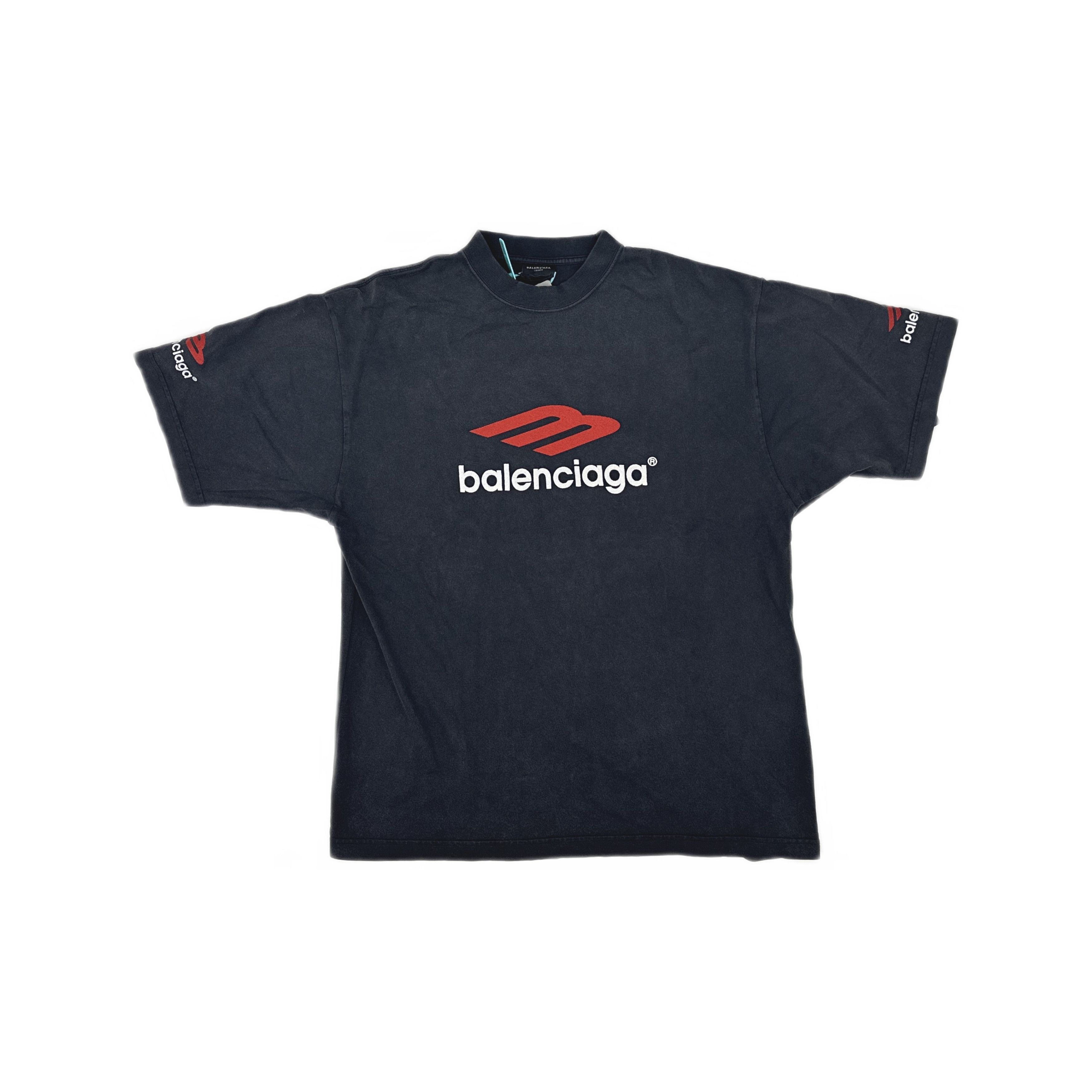 Balenciaga Balenciaga Unity Sports Icon Cropped distressed T-shirt