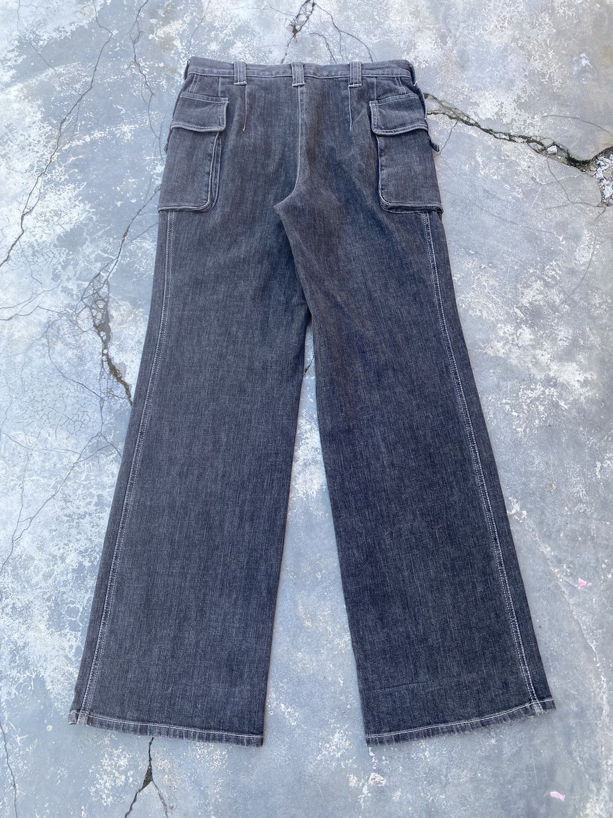 Japanese Brand INTELLECTION Wide Baggy Flare Size US 30 / EU 46 - 3 Thumbnail