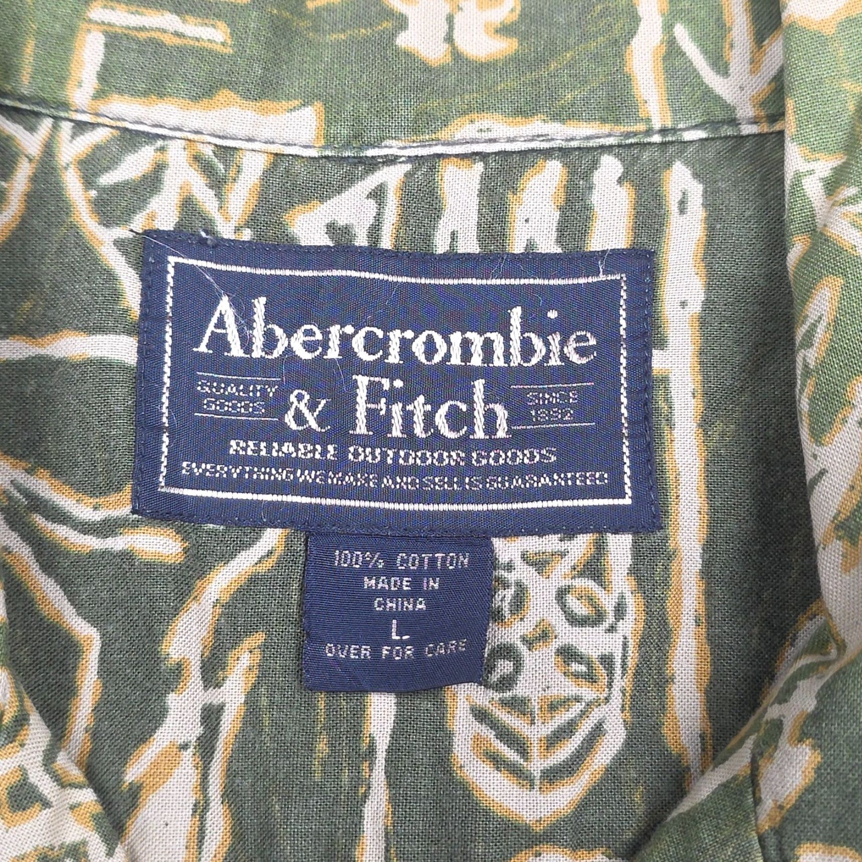 Abercrombie & Fitch VINTAGE Abercrombie Fitch Shirt Mens Larg Floral Hawaiian Short Sleeve Button Up Size US L / EU 52-54 / 3 - 4 Thumbnail