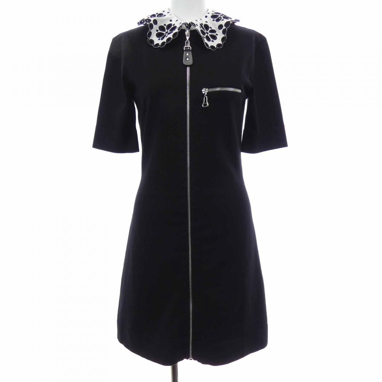 Louis Vuitton Louis Vuitton Louis Vuitton Broderie Collar Zip Up Knit Dress Cotton Dresses FSKD01MYI DUTY FREE for USA Size ONE SIZE - 1 Thumbnail