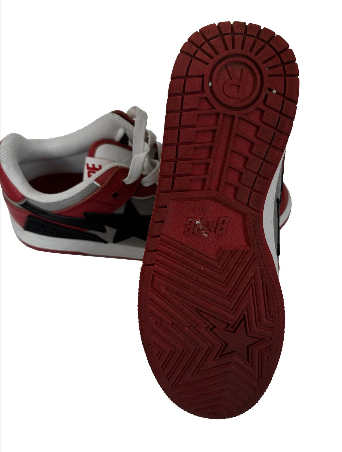 Bape Sk8 Sta Red Grey Size US 8 / EU 41 - 5 Thumbnail