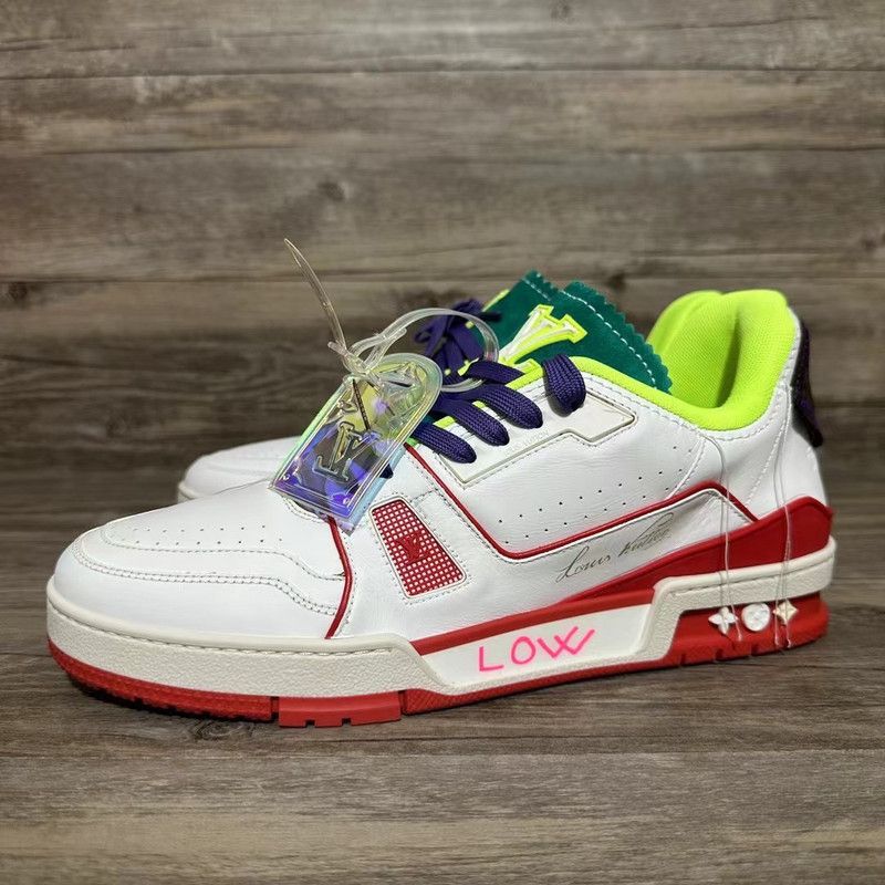 Louis Vuitton Louis Vuitton Upcycling Trainer Green Low-Top Sneakers 0079 Size US 8.5 / EU 41-42 - 1 Thumbnail
