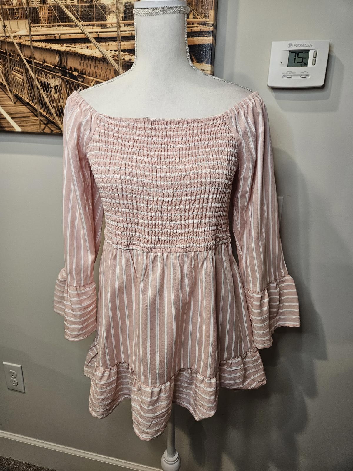 Designer Nwt Papermoon Off-Shoulder Striped Top Size L / US 10 / IT 46 - 1 Thumbnail