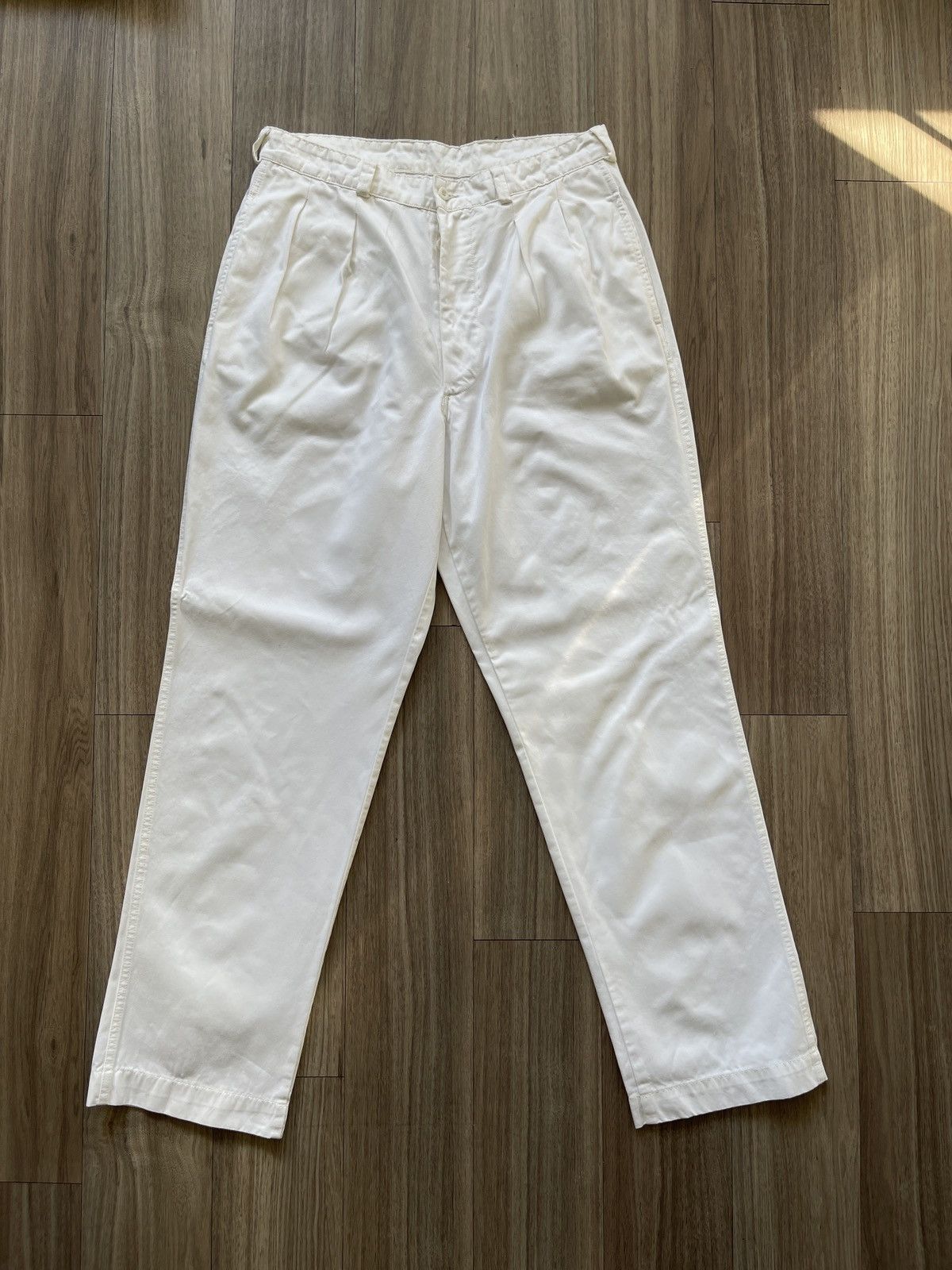 image of Casatlantic Tanger Off White Cotton Trouser, Men's (Size 36)