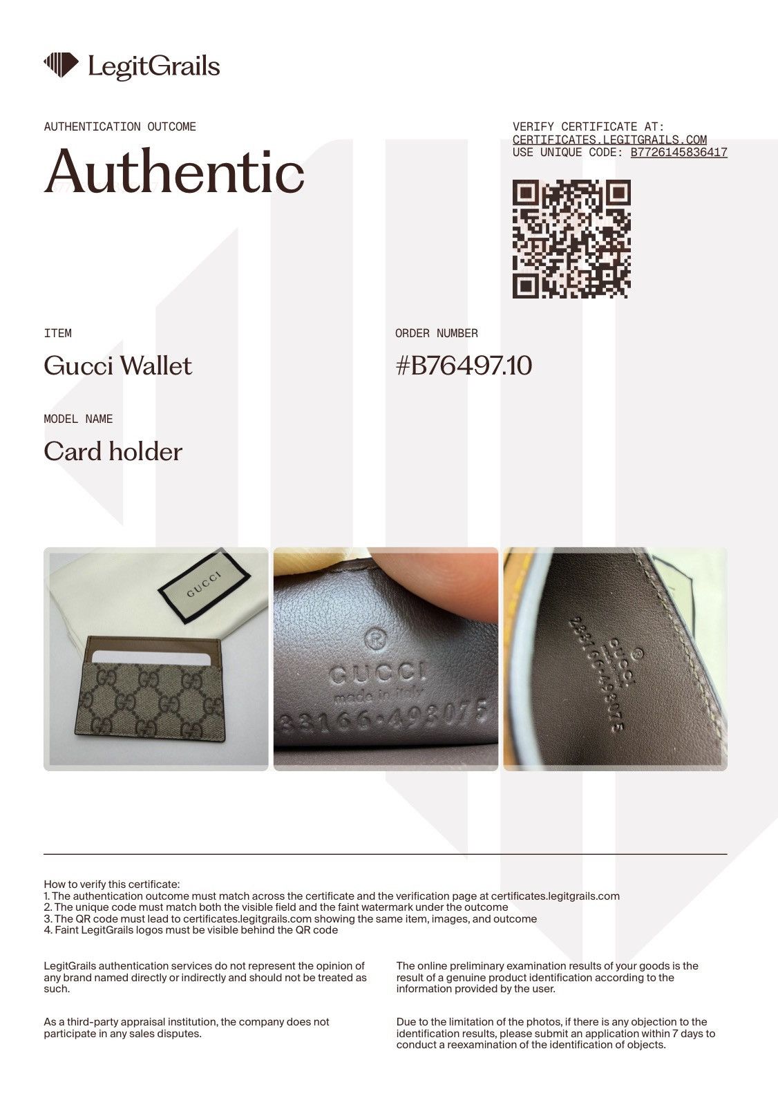 Gucci Gucci card holder Ophidia Brown Size ONE SIZE - 6 Thumbnail