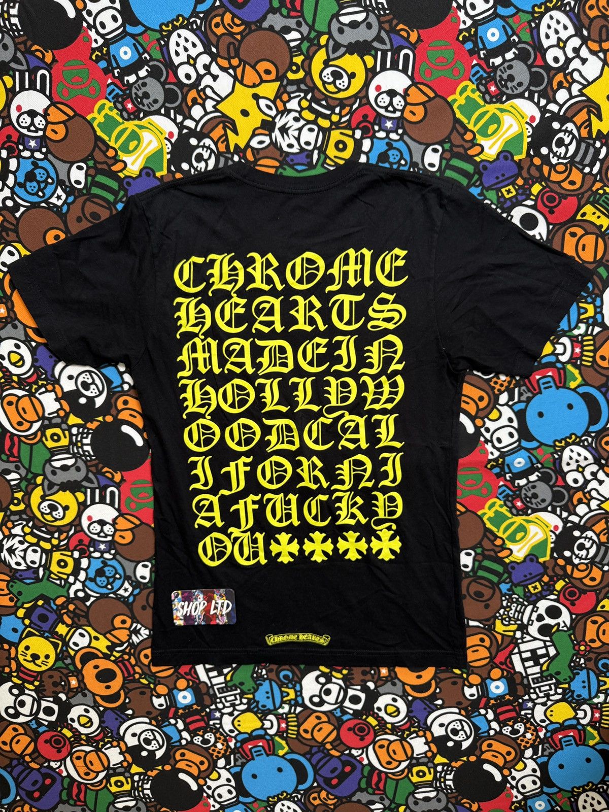Chrome Hearts Chrome Hearts Yellow Made In Hollywood Logo Tee Size US S / EU 44-46 / 1 - 1 Thumbnail