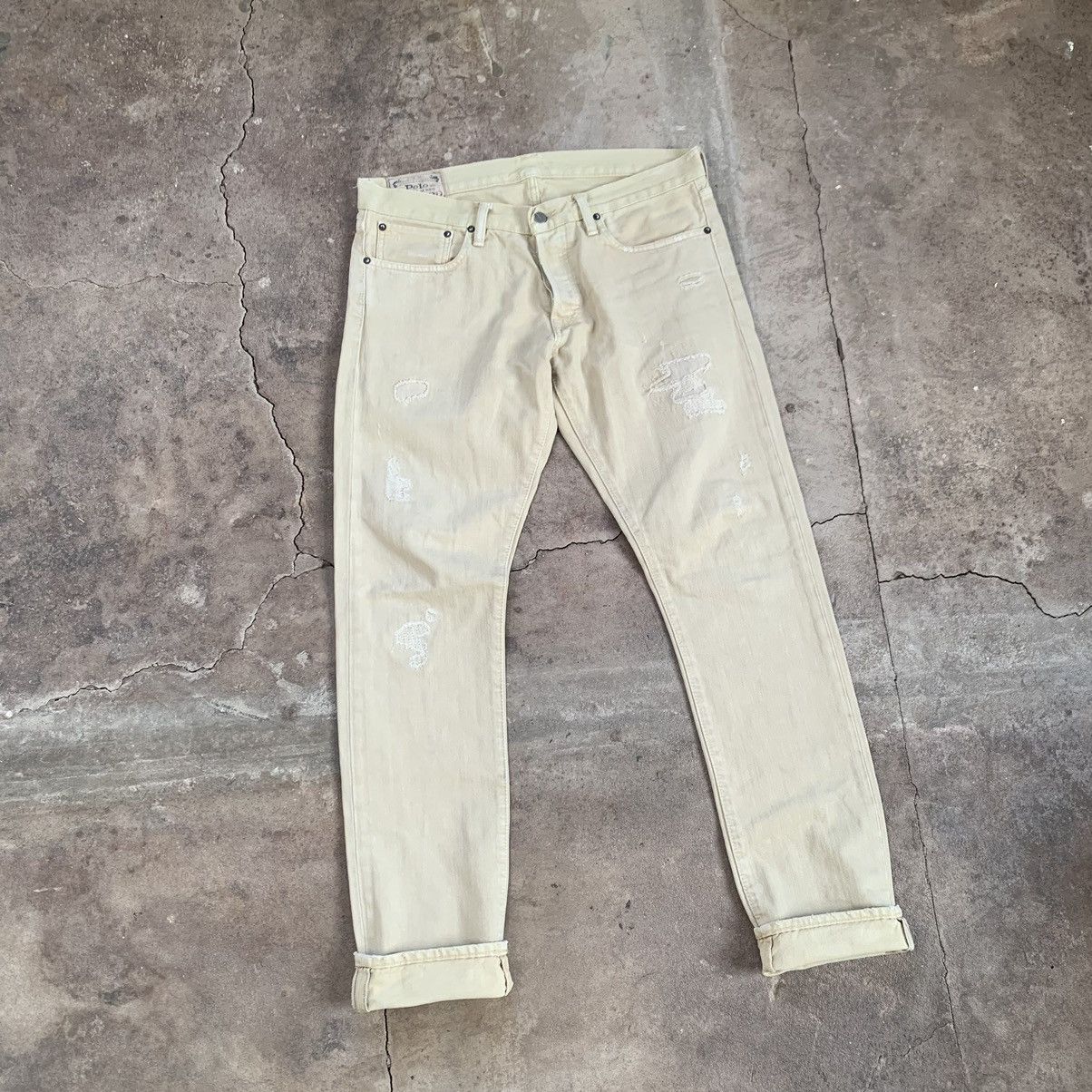 Ralph Lauren Polo RL S American distressed Selvedge Denim Jeans Size US 33 - 3 Thumbnail