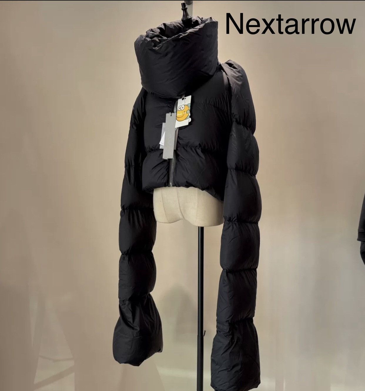Rick Owens Rick owens mainline show style scarf down jacket2412- Size US M / EU 48-50 / 2 - 1 Thumbnail