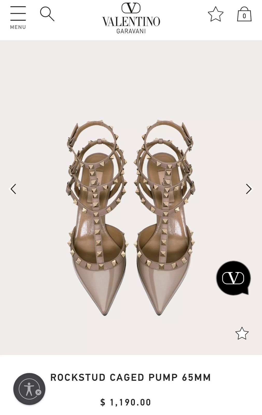 Valentino Valentino Rockstud Caged Heel 65mm Size US 8.5 / IT 38.5 - 13 Thumbnail