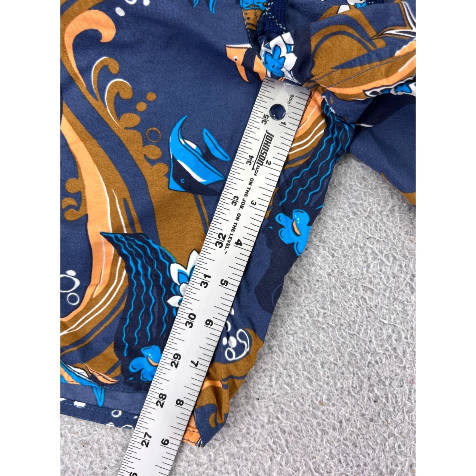 Patagonia Patagonia Men Bottom Trunks 29 Blue Floral Hawaiian Tropical Fish Nylon Swim Surf Size US 29 - 6 Thumbnail
