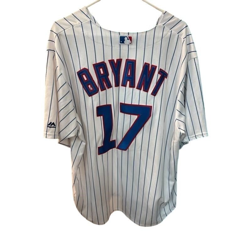 Other Vintage Chicago Cubs Kris Bryant #17 White and Blue Striped Size US XXL / EU 58 / 5 - 2 Thumbnail