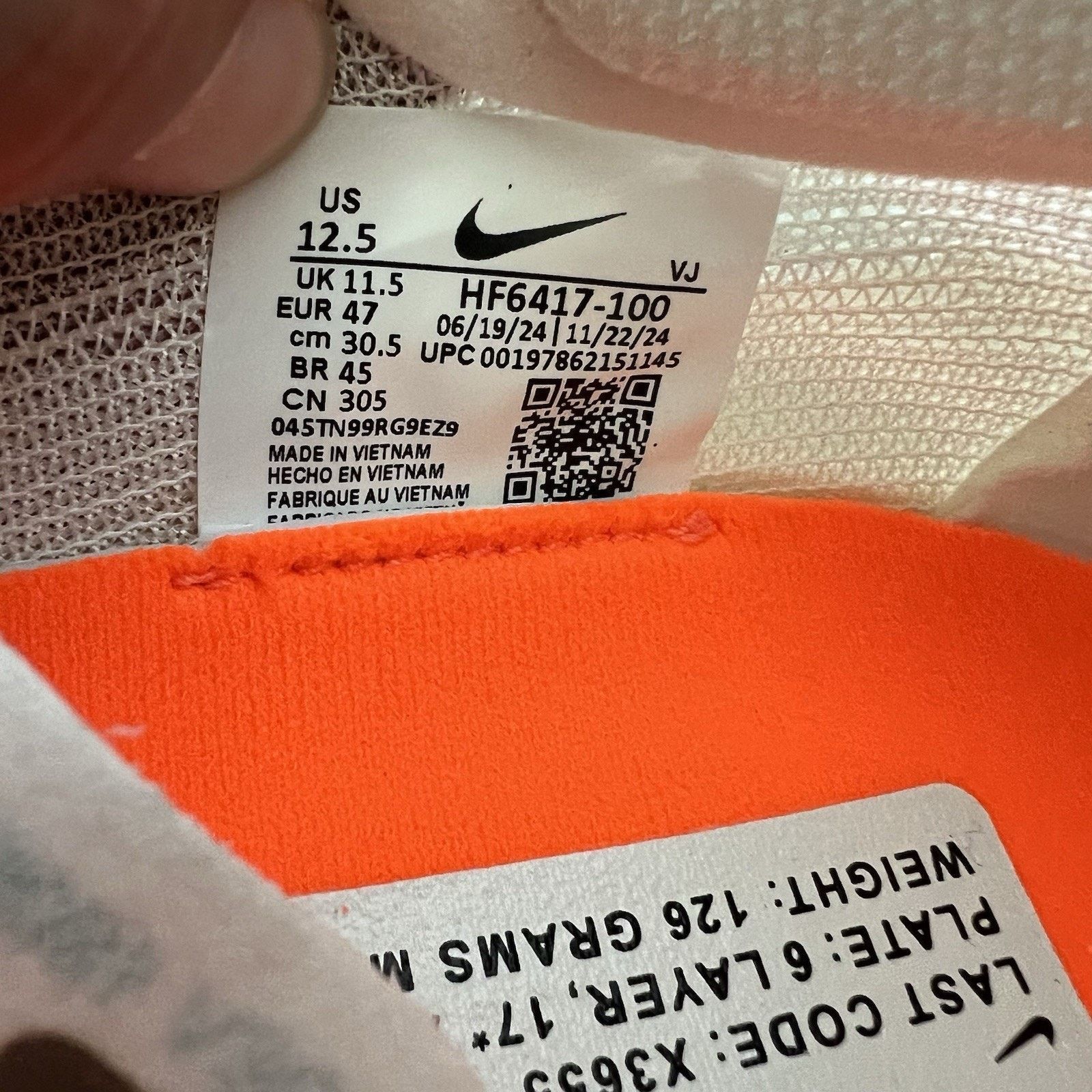 Nike Nike ZoomX Streakfly 2 Proto White Orange Shoes 12.5 New Size US 12.5 / EU 45-46 - 9 Thumbnail