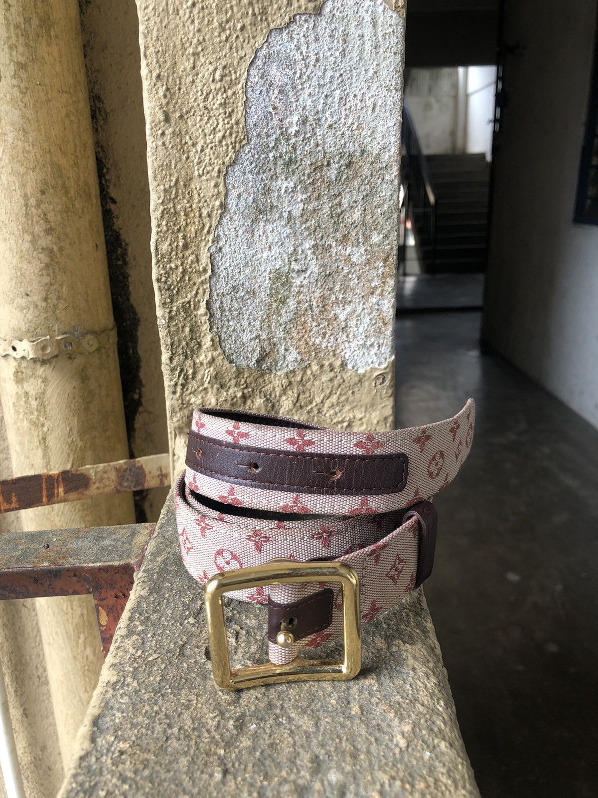 Pre-owned Louis Vuitton Vintage  Monogram Denim Leather Belt