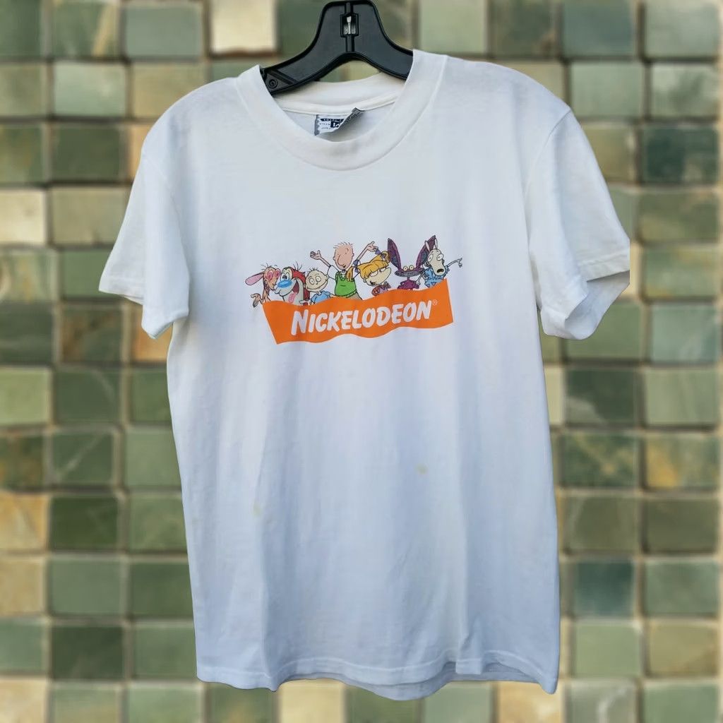 Lee VINTAGE 90s Nickelodeon DOUG REN STIMPY RUGRATS MONSTERS Shirt Small Shirt Mens Small White 90s Mens Size US S / EU 44-46 / 1 - 1 Thumbnail
