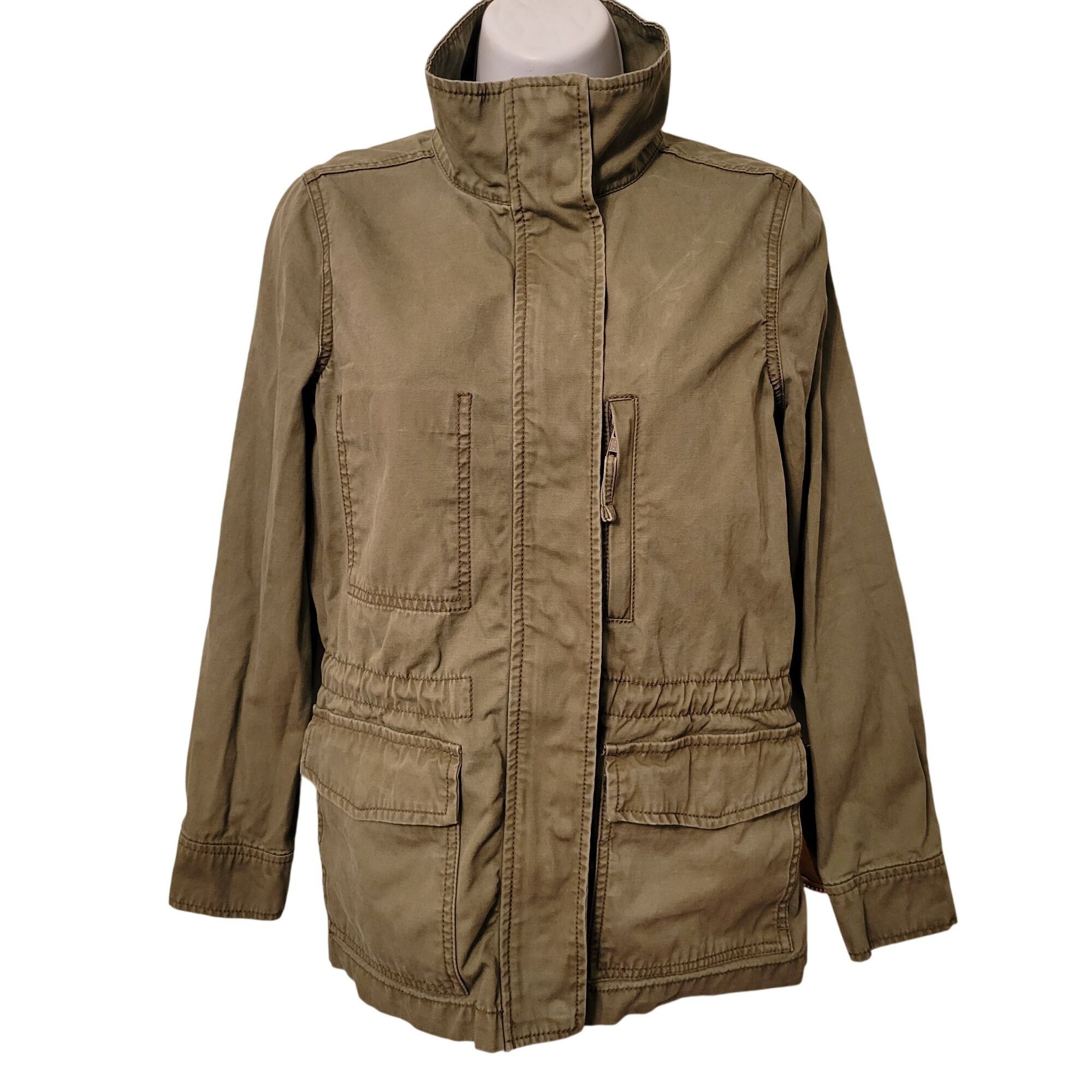 Madewell Madewell XS Olive Green Moto Military Army Utility Jacket PA Size XS / US 0-2 / IT 36-38 - 2 Thumbnail
