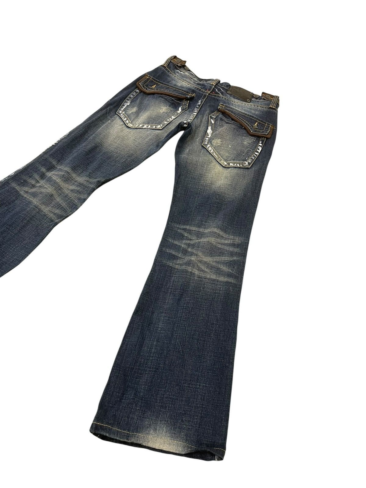 Japanese Brand Flare Jeans Semantic Design Faded Boot Cut 1🟦8 Size US 32 / EU 48 - 13 Thumbnail