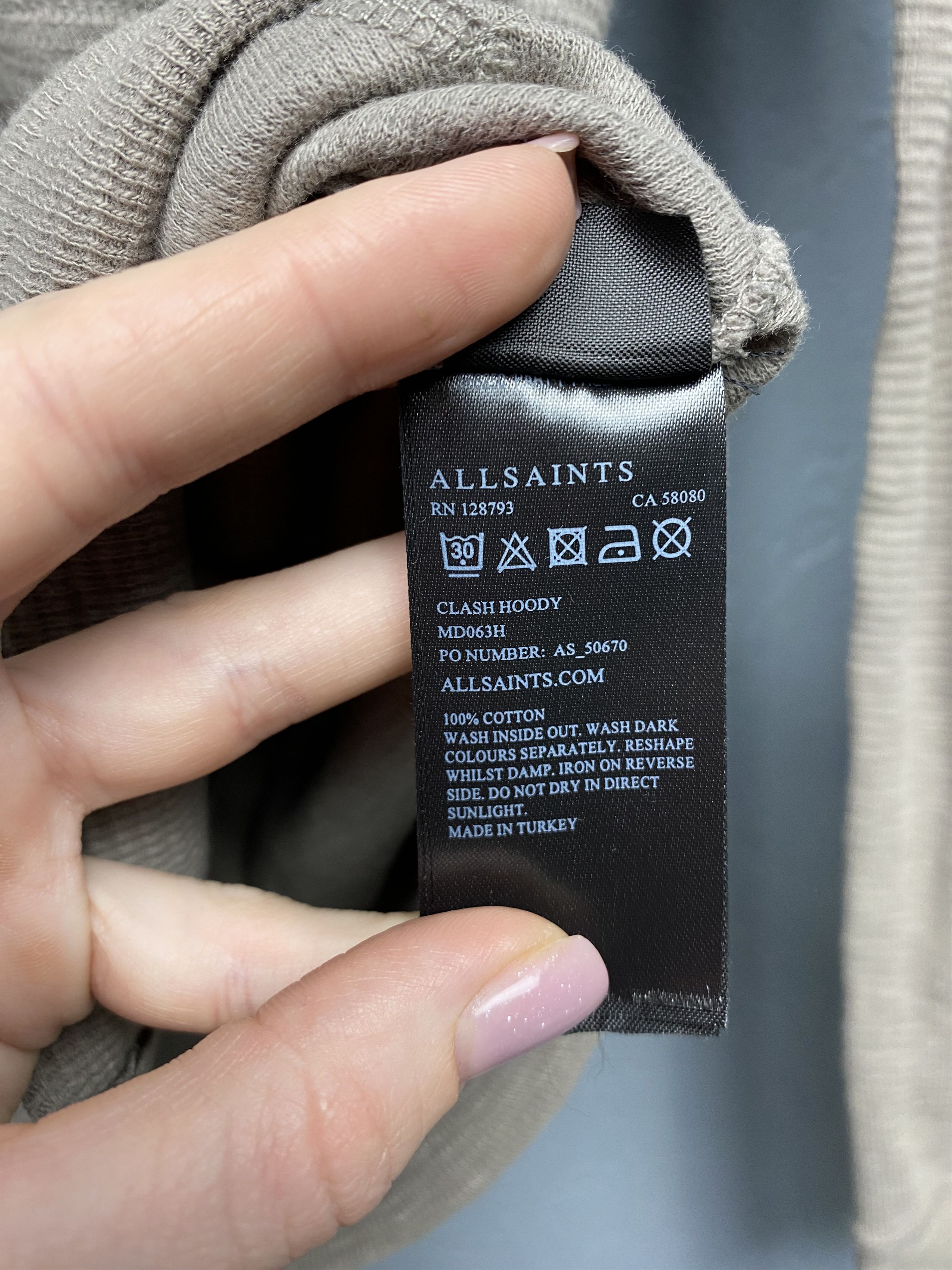 Allsaints Allsaints Vintage Mens Clash Zip Hoody Size US XS / EU 42 / 0 - 5 Thumbnail