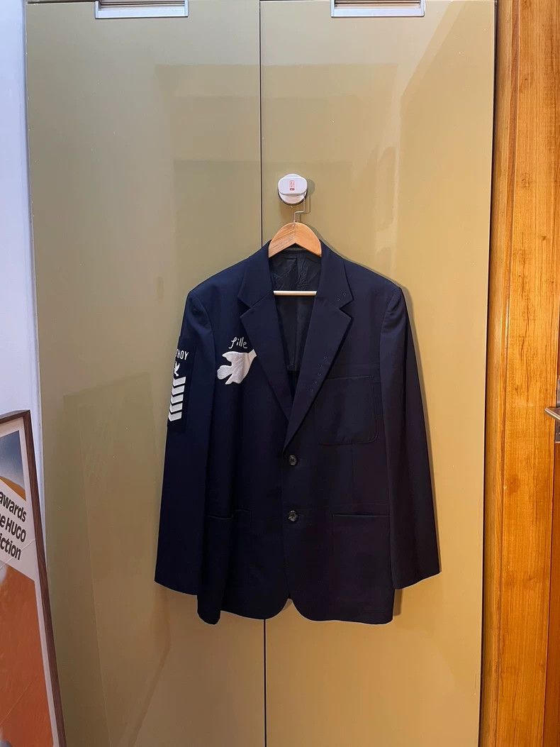 Yohji Yamamoto Yohji Yamamoto size 2 08 SS Defeated Remnant Dove Suit 2501 Size 38R - 2 Thumbnail