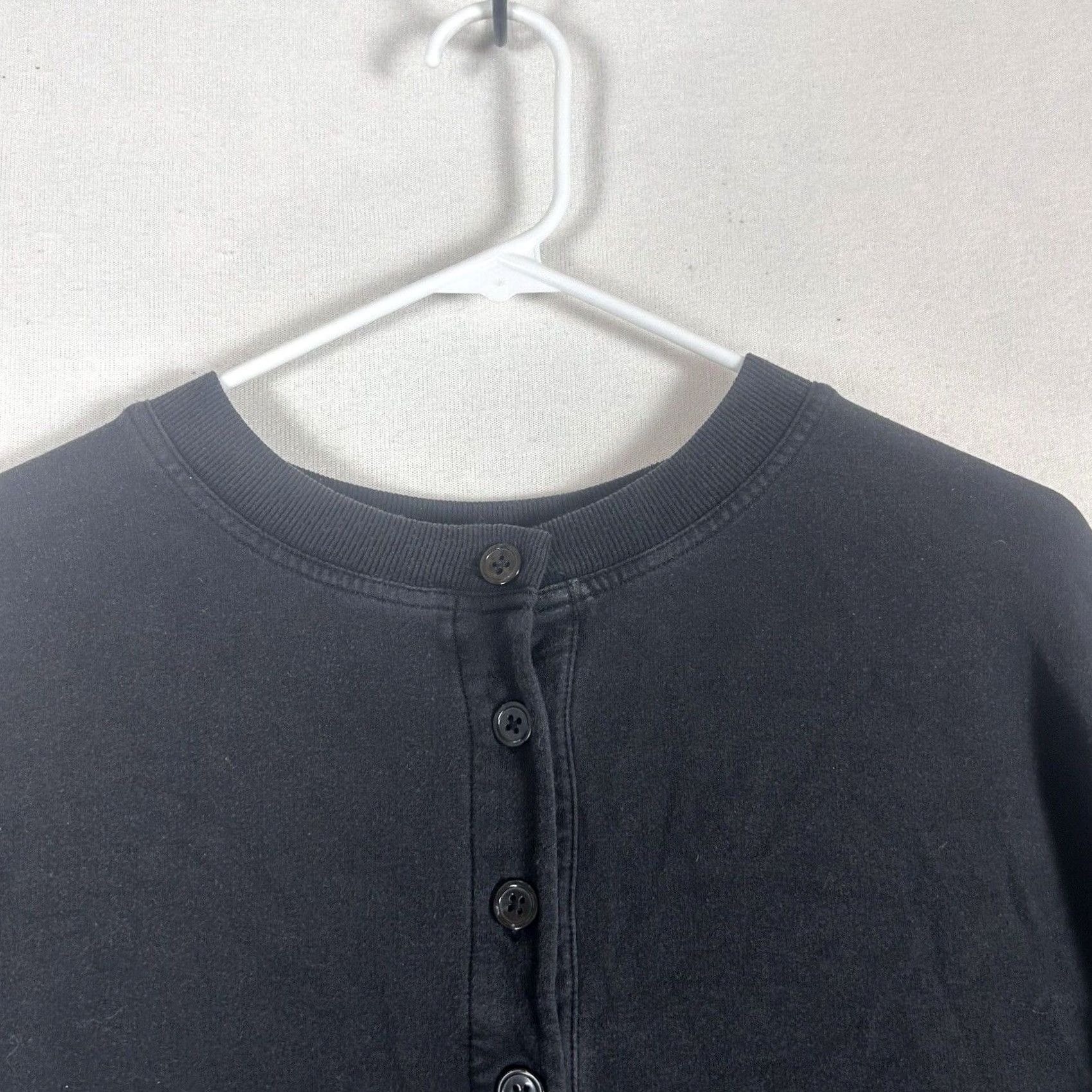Athleta Athleta Womens Pullover Sweater Size S Gray Crew Neck Long Sleeve Button Logo Oversized Casual Workwear Size S / US 4 / IT 40 - 3 Thumbnail