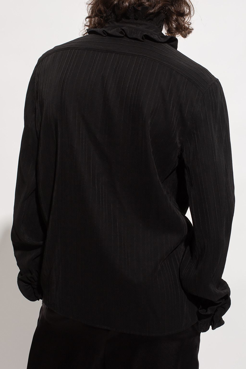 Saint Laurent Paris oc11z0524 Silk Shirts in Black Size US M / EU 48-50 / 2 - 2 Thumbnail