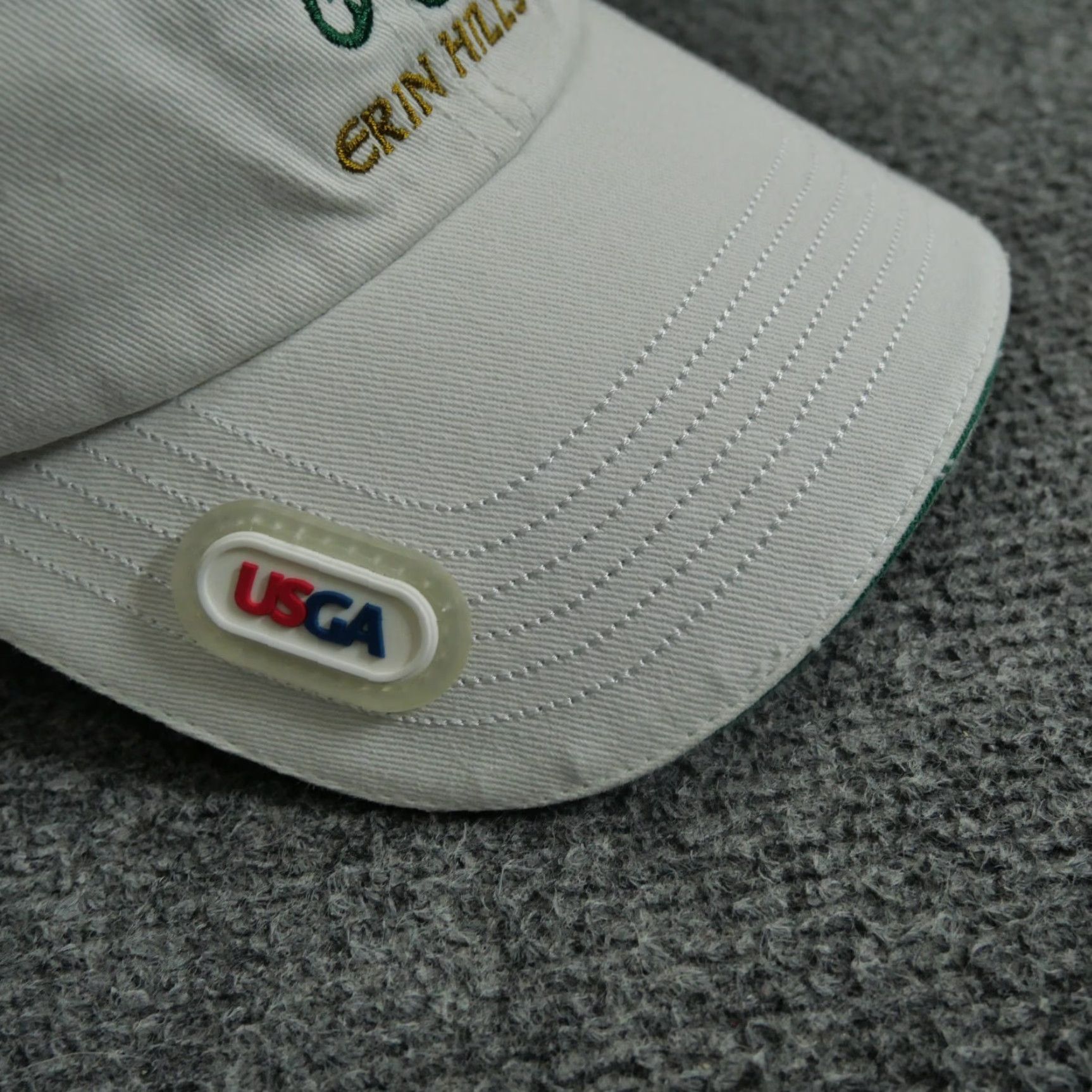Vintage VINTAGE 2017 US Open Hat White Strap Back Adult Erin Hills Golf USGA Snapback Adjustable White Mens Size ONE SIZE - 3 Thumbnail
