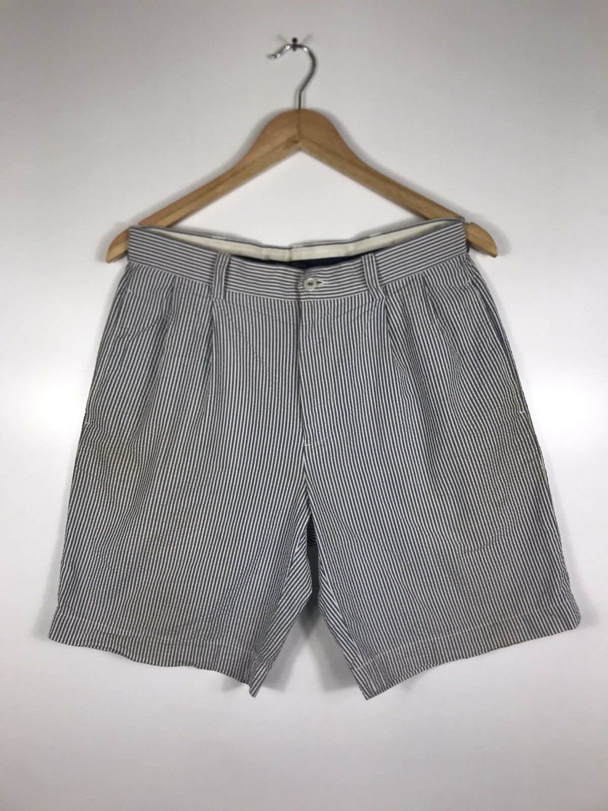 Brooks Brothers 🔥Brooks Brothers 346 Hickory Stripe Short Pants Size US 31 - 1 Thumbnail