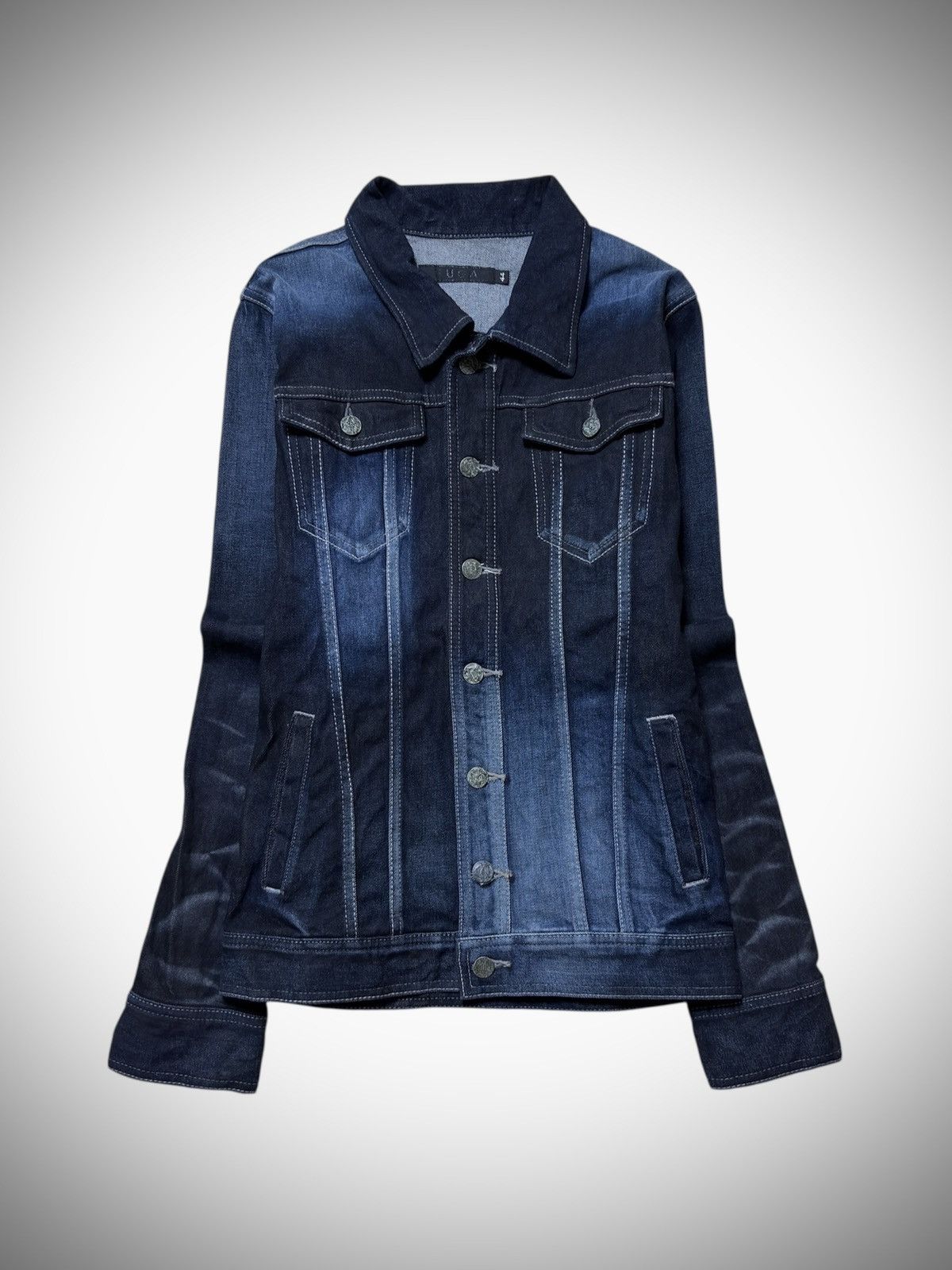GOSTAR DE FUGA 2000’s Fuga - Vkei Style Whiskers Denim Jacket Size US S / EU 44-46 / 1 - 1 Thumbnail