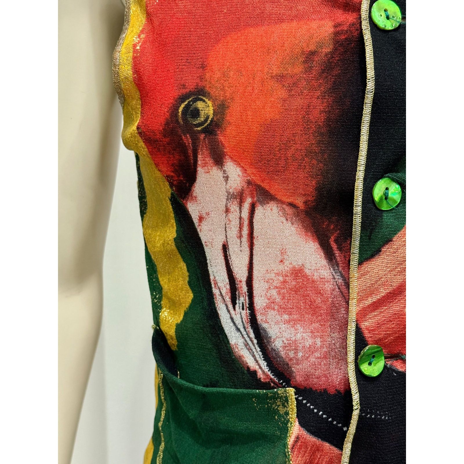Jean Paul Gaultier S/S1996 Jean Paul Gaultier flamingo mesh vest Size S / US 4 / IT 40 - 4 Thumbnail