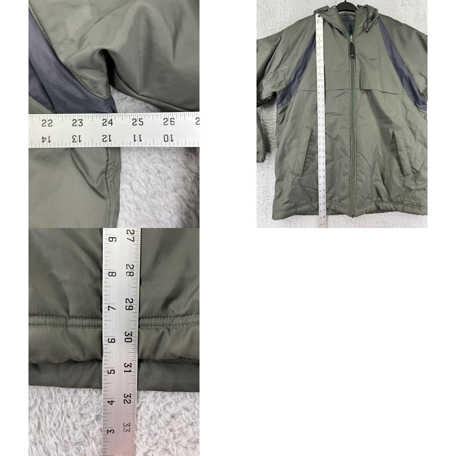 Nike Nike Jacket Men L Green Gray OD Full Zip Hood Hiking Camping Outdoor Waterproof Jacket Size US L / EU 52-54 / 3 - 9 Thumbnail