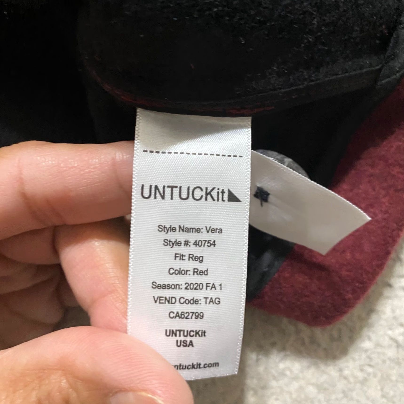 UNTUCKit UNTUCKit Womens XS Vest Jacket Red Double Breasted Longline Wool Blend Shirt Womens XS Vest Red Untuckit Longline Wool Blend Size XS / US 0-2 / IT 36-38 - 6 Thumbnail