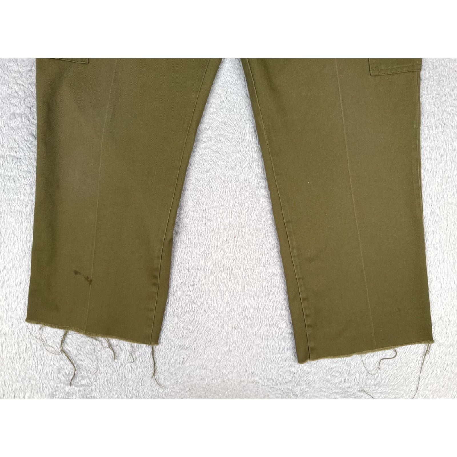 Vintage Boy Scouts Of America Cargo Pants Men 33x25 Green Twill Straight Utility Pants Mens Green Cargo Pants Size US 33 - 2 Thumbnail